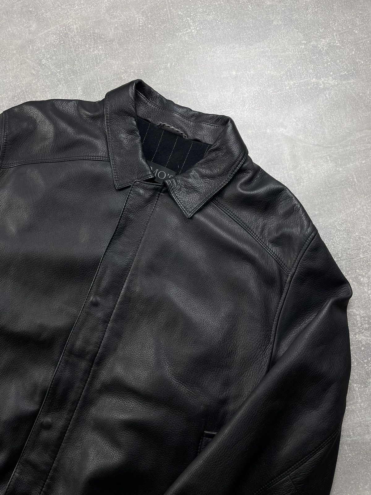 Genuine Leather × Gimo's Gimo's Luxury Black Cashmere Lining Leather Bomber Jacket Size US XL / EU 56 / 4 - 3 Thumbnail