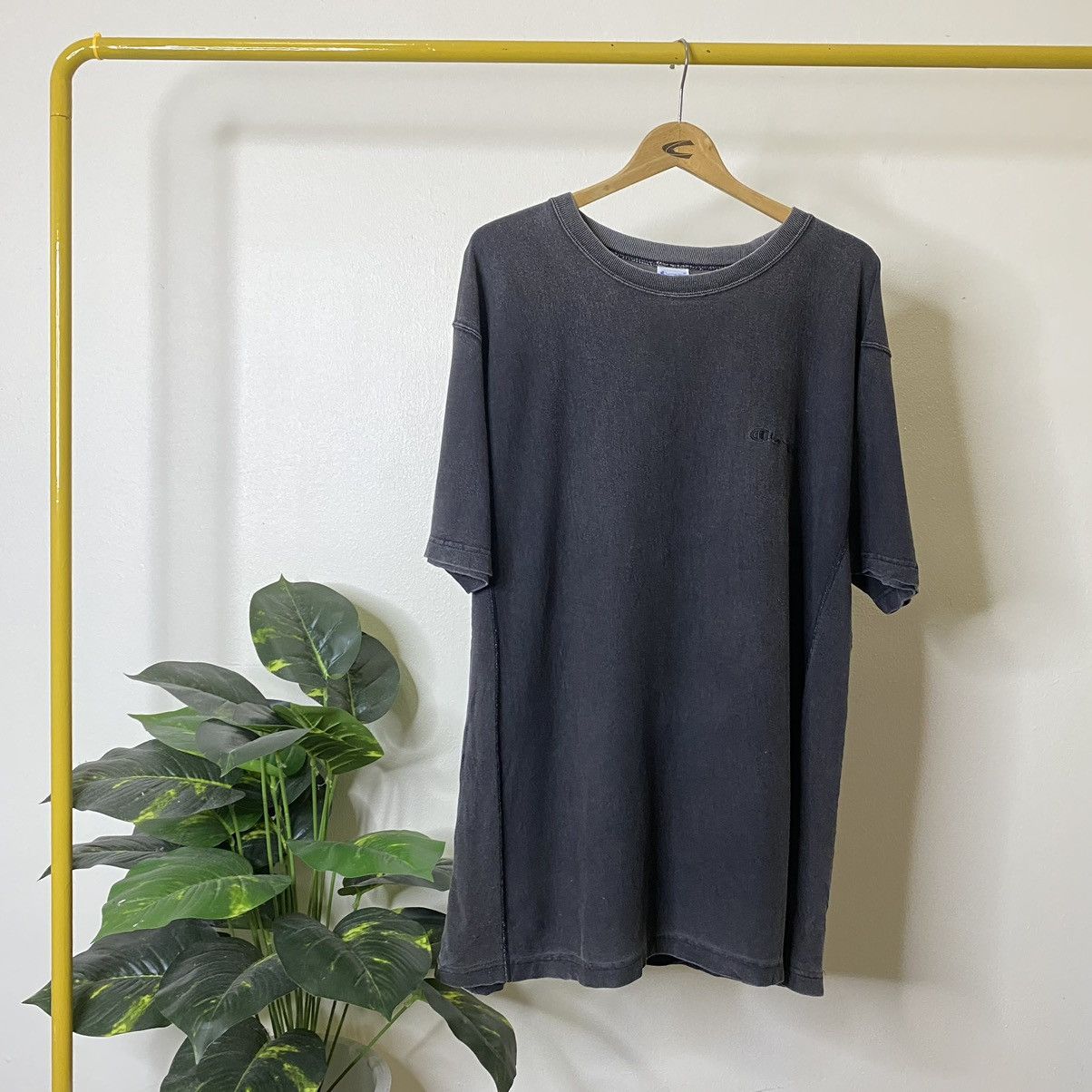 Champion × Vintage Vintage Champion Reverse Weave Faded Black Essentials Tee Size US XL / EU 56 / 4 - 1 Thumbnail