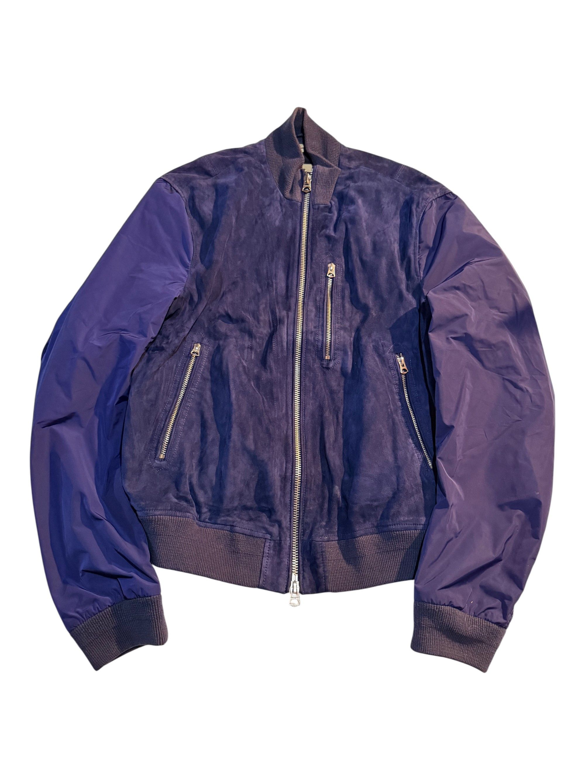 Burberry Burberry Suede Leather Bomber Jacket Size US L / EU 52-54 / 3 - 2 Thumbnail