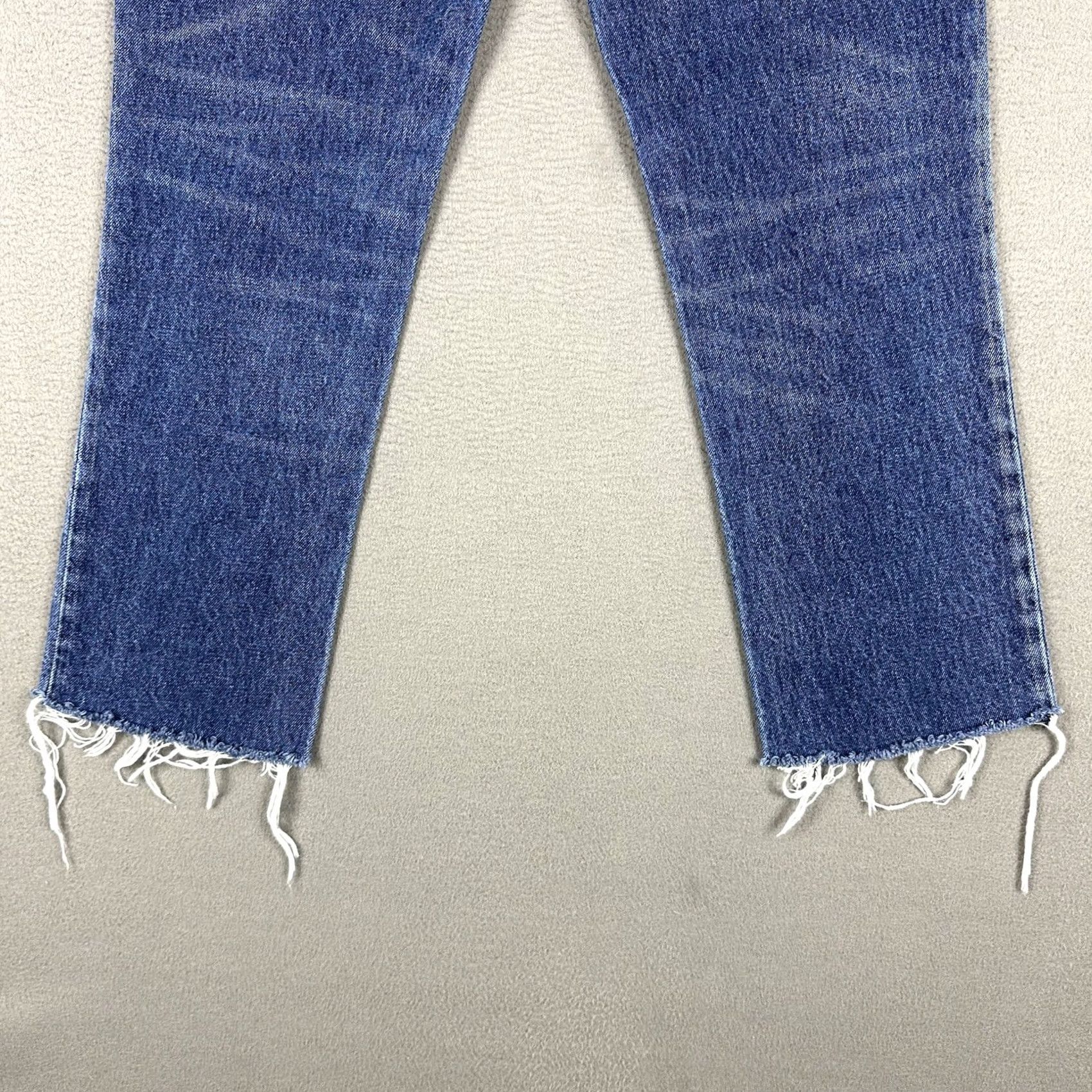 GRLFRND GRLFRND Jeans Womens 25 Blue Denim The Karolina High Rise Straight Crop Distress Shirts? Size 42" / US 20 - 6 Thumbnail