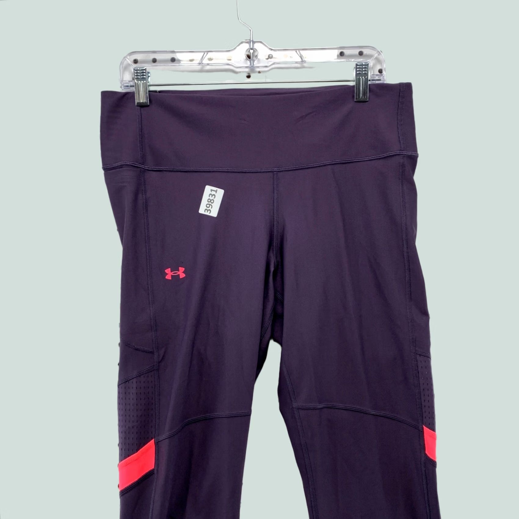 Under Armour Under Armour Compression Leggings Womens XL Purple High Rise 32x23 Workout Activewear Shaping, Leggings, Athleti c Size 40" / US 18 - 1 Thumbnail