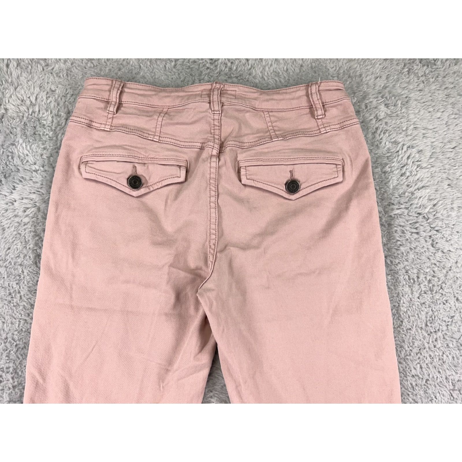 Joie JOIE Pink Denim Jeans 29 Womens Jeans Tapered Ankle Zip 5-Pocket Denim Jeans with Belt Loops Size 29" - 7 Thumbnail