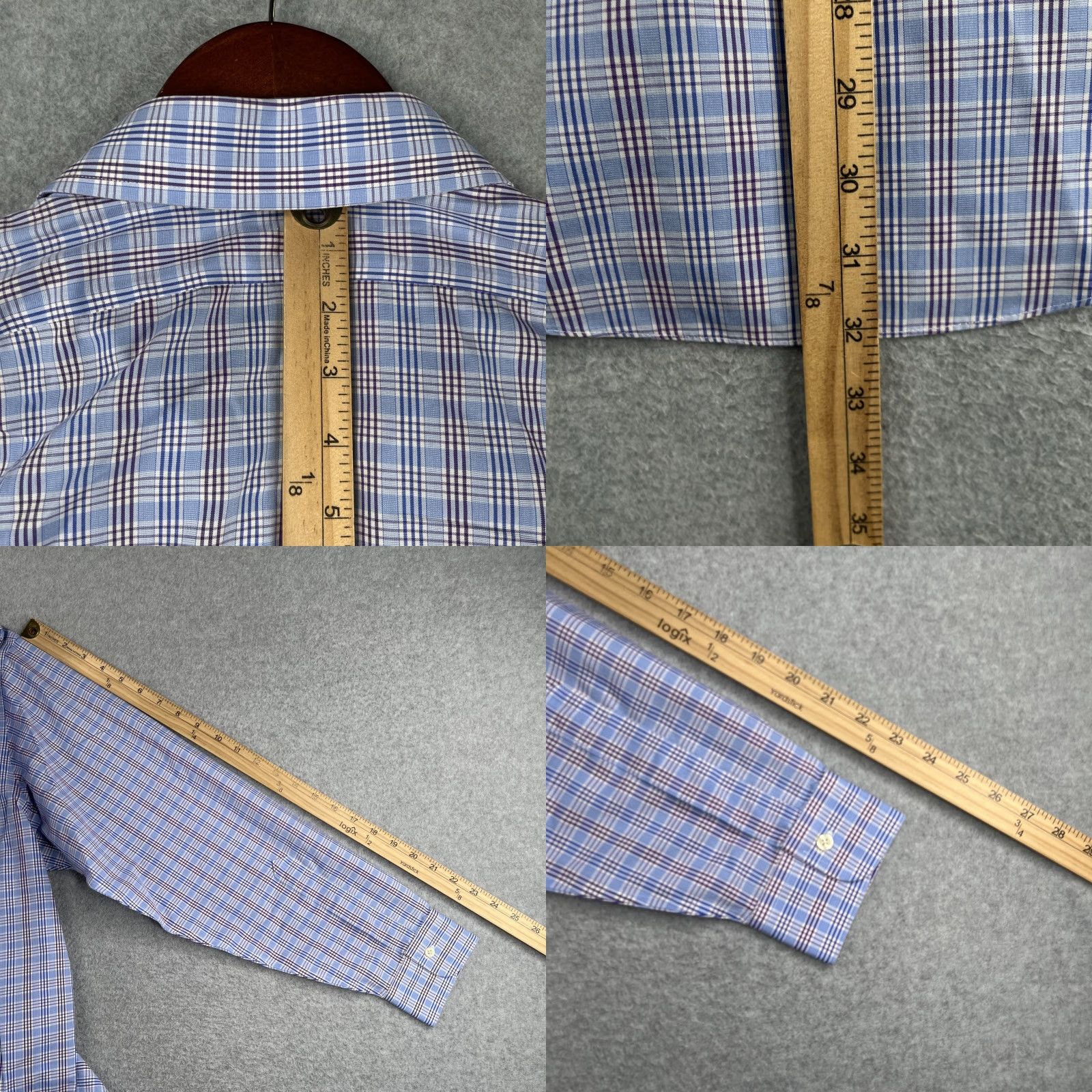 Brooks Brothers Brooks Brothers Classic Shirt Blue Plaid Non-Iron Button Up Long Sleeve Mens Dress Shirt 17 Regular Blue Mens Size US XL / EU 56 / 4 - 8 Thumbnail