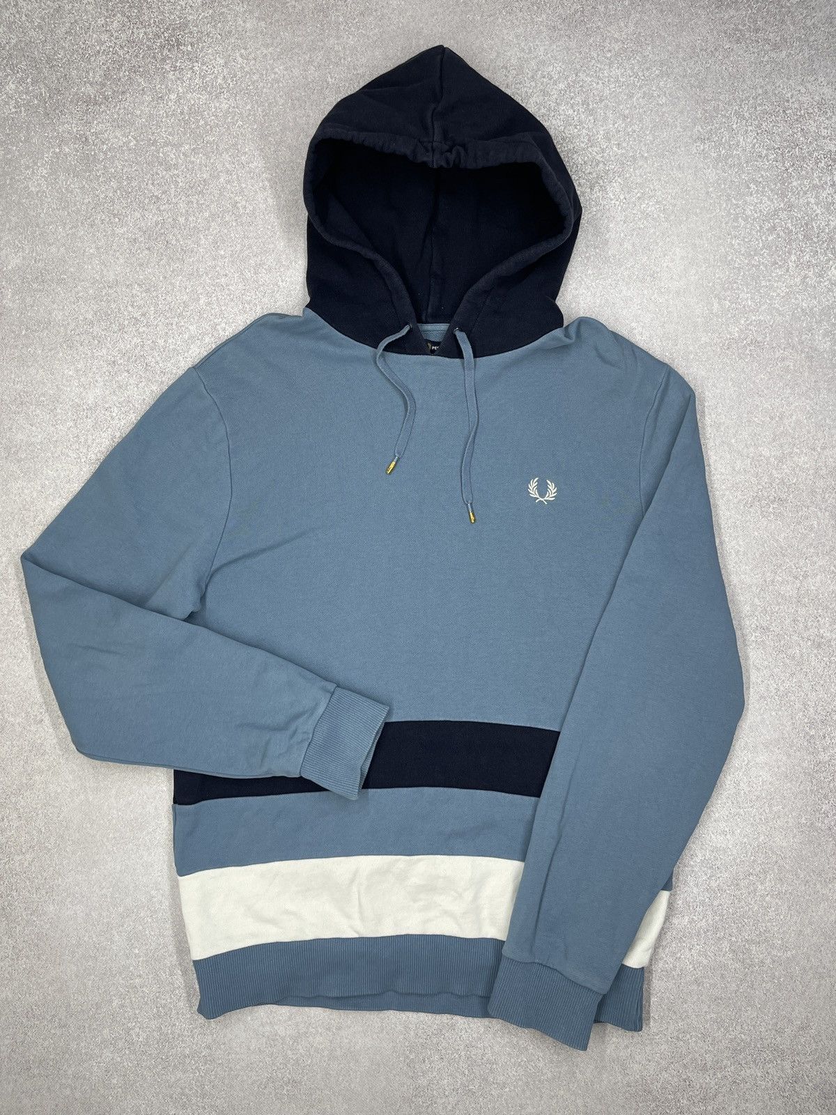 Fred Perry × Vintage Mens Fred Perry Hoodie Blue Size M Size US M / EU 48-50 / 2 - 2 Thumbnail