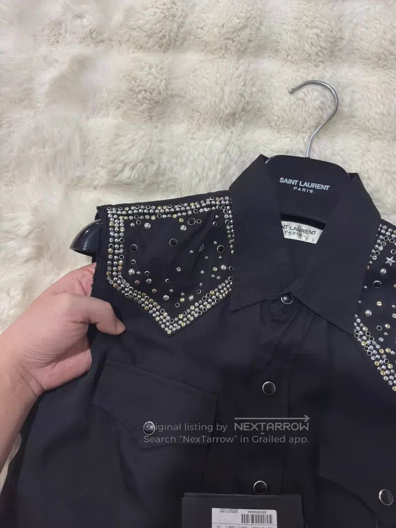 Saint Laurent Paris Saint Laurent Paris Studded Studless Shirt i Size US XS / EU 42 / 0 - 4 Thumbnail