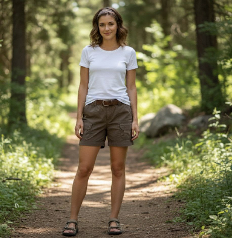 Columbia Columbia Women's Size 14 Chino Shorts 6 Brown Pockets EUC Size 36" / US 14 / IT 50 - 1 Thumbnail