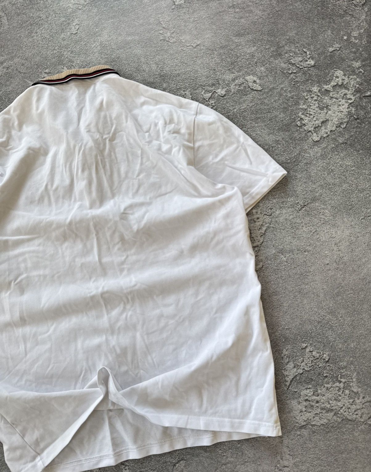 Burberry × Designer Burberry L white polo tee T-shirt old money Size US L / EU 52-54 / 3 - 18 Thumbnail