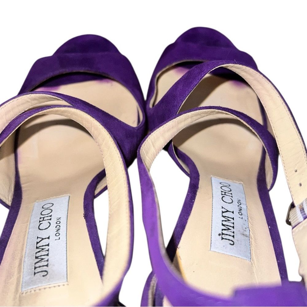Jimmy Choo Jimmy Choo Emily 85 Iris Purple Suede Heels Size 38.5 Size US 8.5 / IT 38.5 - 8 Thumbnail