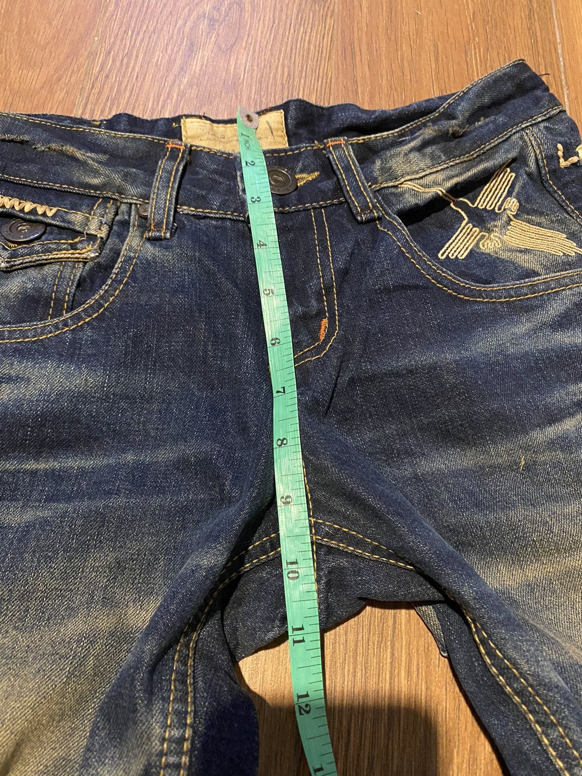 Japanese Brand × Tornado Mart Distressed Yoshitomo Nara X Lolita Cross Low Rise Jeans Size US 28 / EU 44 - 14 Thumbnail