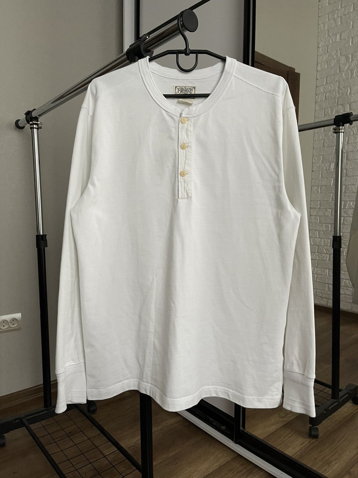 Bronson MFG. CO. Bronson Mfg Henley Heavyweight Long Sleeve T-Shirt Pullover Size US XXL / EU 58 / 5 - 3 Thumbnail