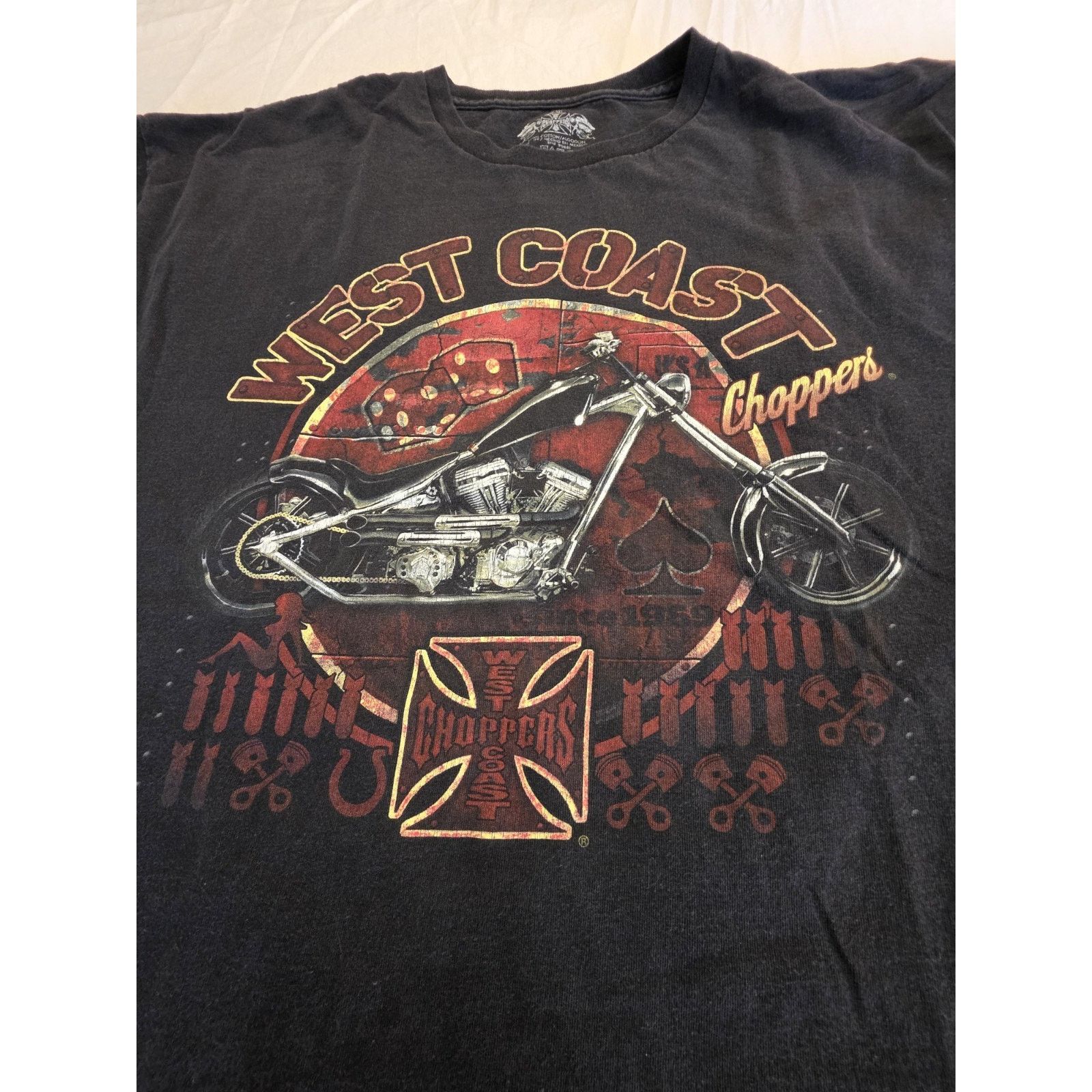 47 Brand West Coast Choppers Men's Size 2XL Short Sleeve Black Size US XXL / EU 58 / 5 - 2 Thumbnail
