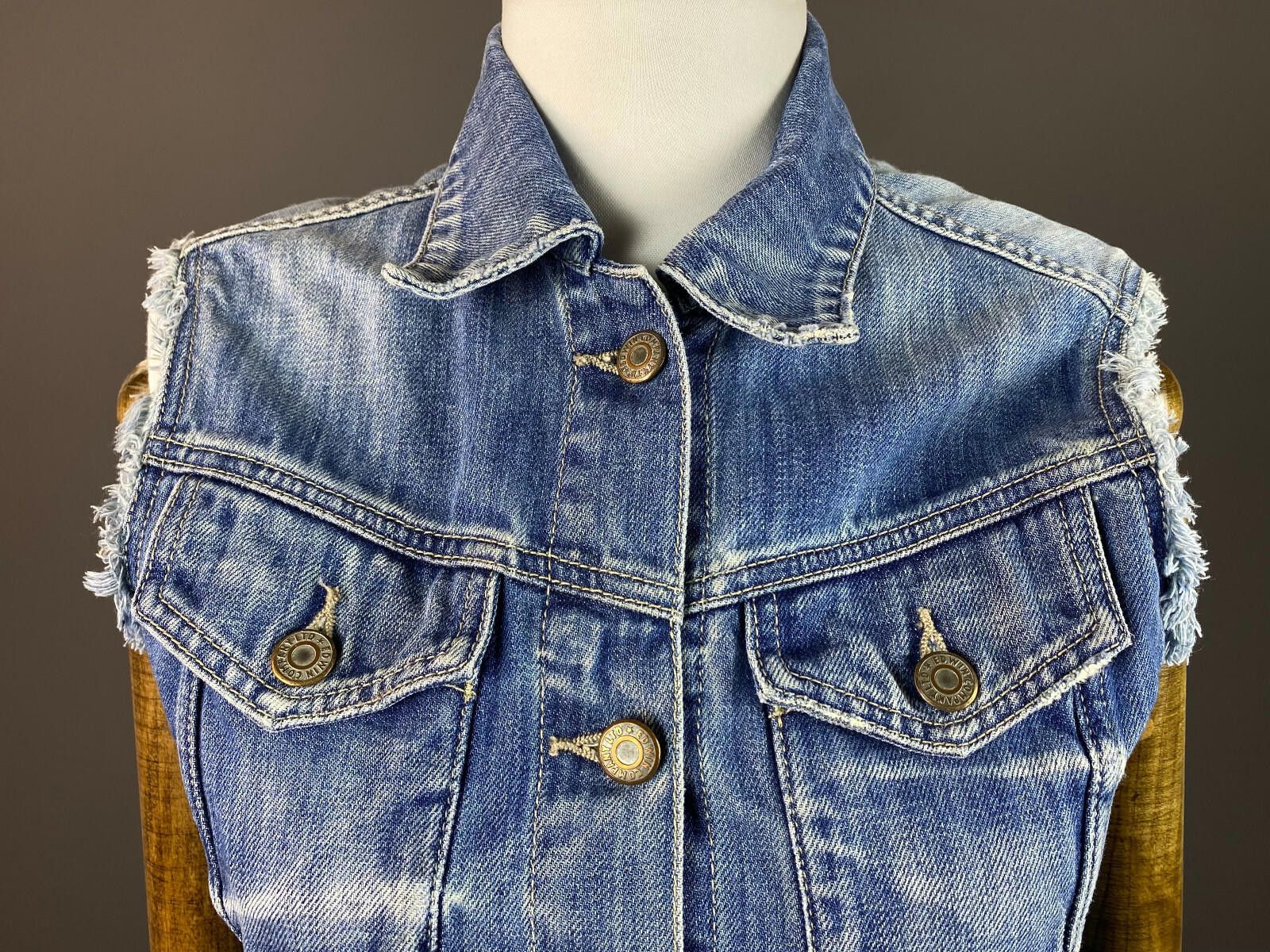 Edwin Edwin W'Chanty Vest Blue Denim Sleeveless Vest Jacket Size S Size S / US 4 / IT 40 - 2 Thumbnail