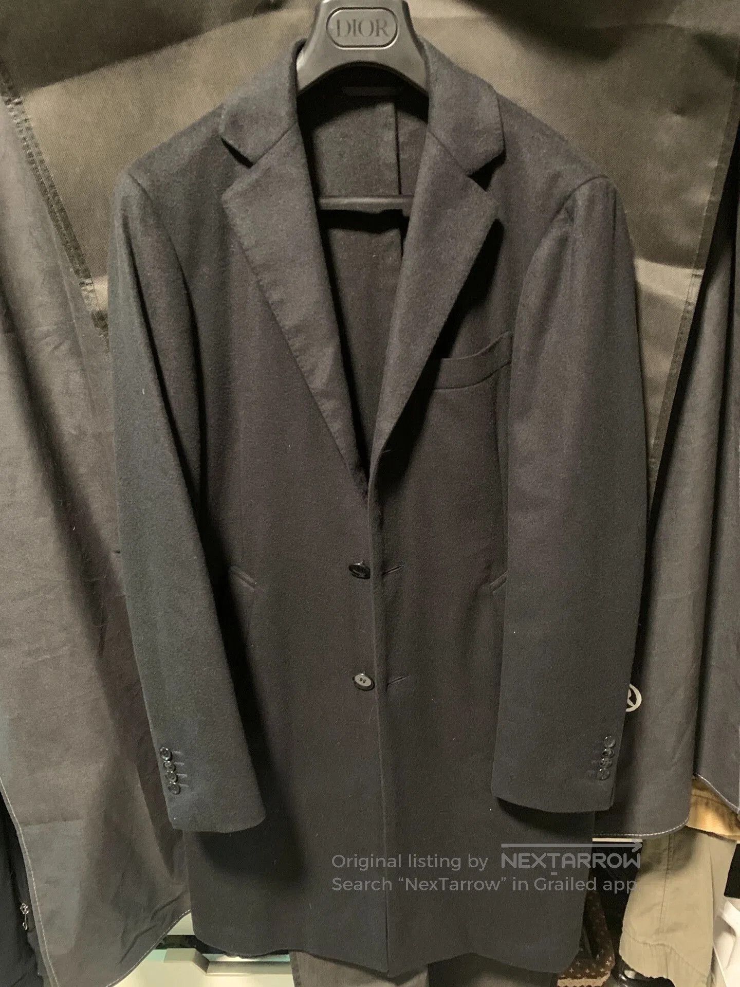 Ring Jacket black cashmere wool blend coat size 46. Size US L / EU 52-54 / 3 - 3 Thumbnail