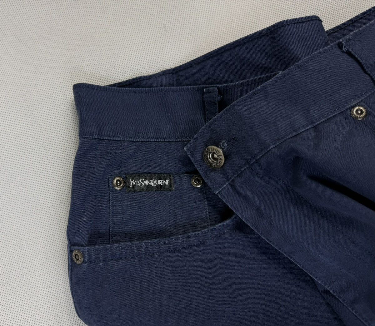 Yves Saint Laurent Yves Saint Laurent Big Logo YSL Pants 100% Cotton Size US 36 / EU 52 - 4 Thumbnail