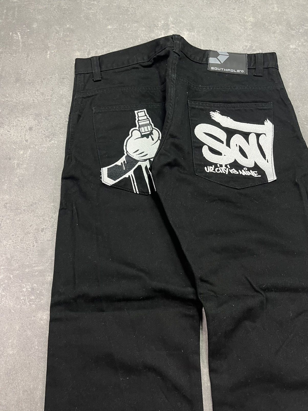 Southpole Vintage Washed Southpole Baggy Embroidered Jeans 34 Size US 34 / EU 50 - 7 Thumbnail