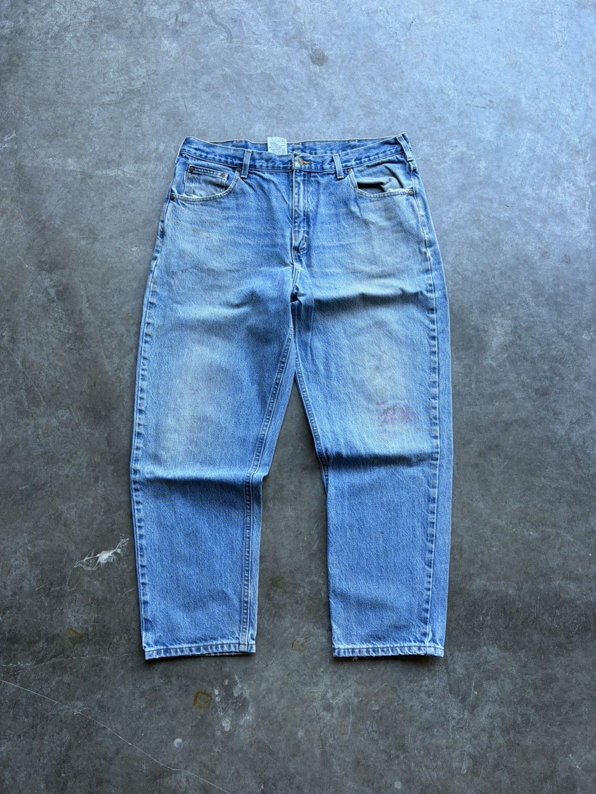 Carhartt Vintage Carhartt Light Wash Baggy Carpenter Workwear Denim Size US 38 / EU 54 - 2 Thumbnail