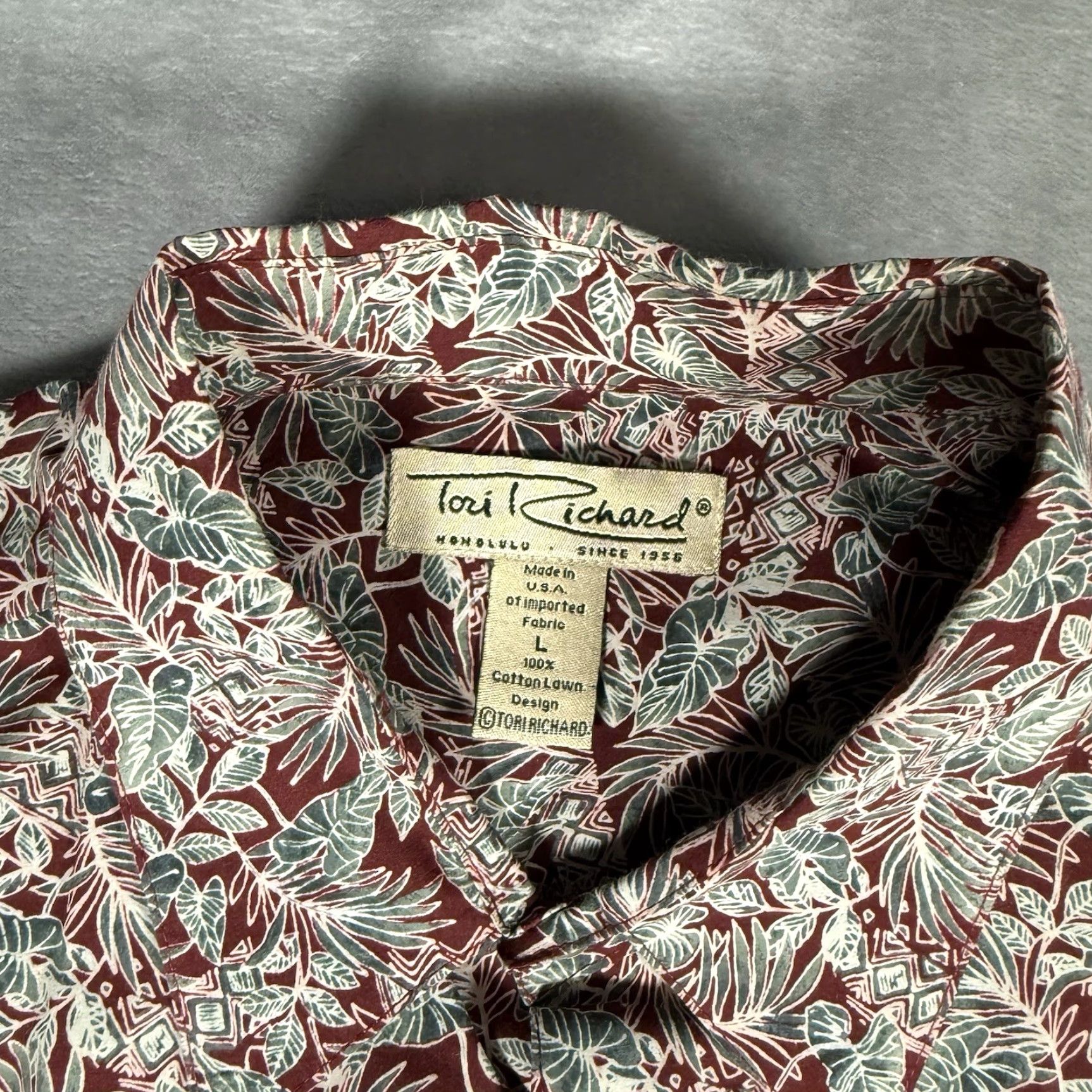 Tori Richard Tori Richard Shirt Mens L Red Honolulu Hawaiian Cotton Lawn Made In USA Size US L / EU 52-54 / 3 - 3 Thumbnail