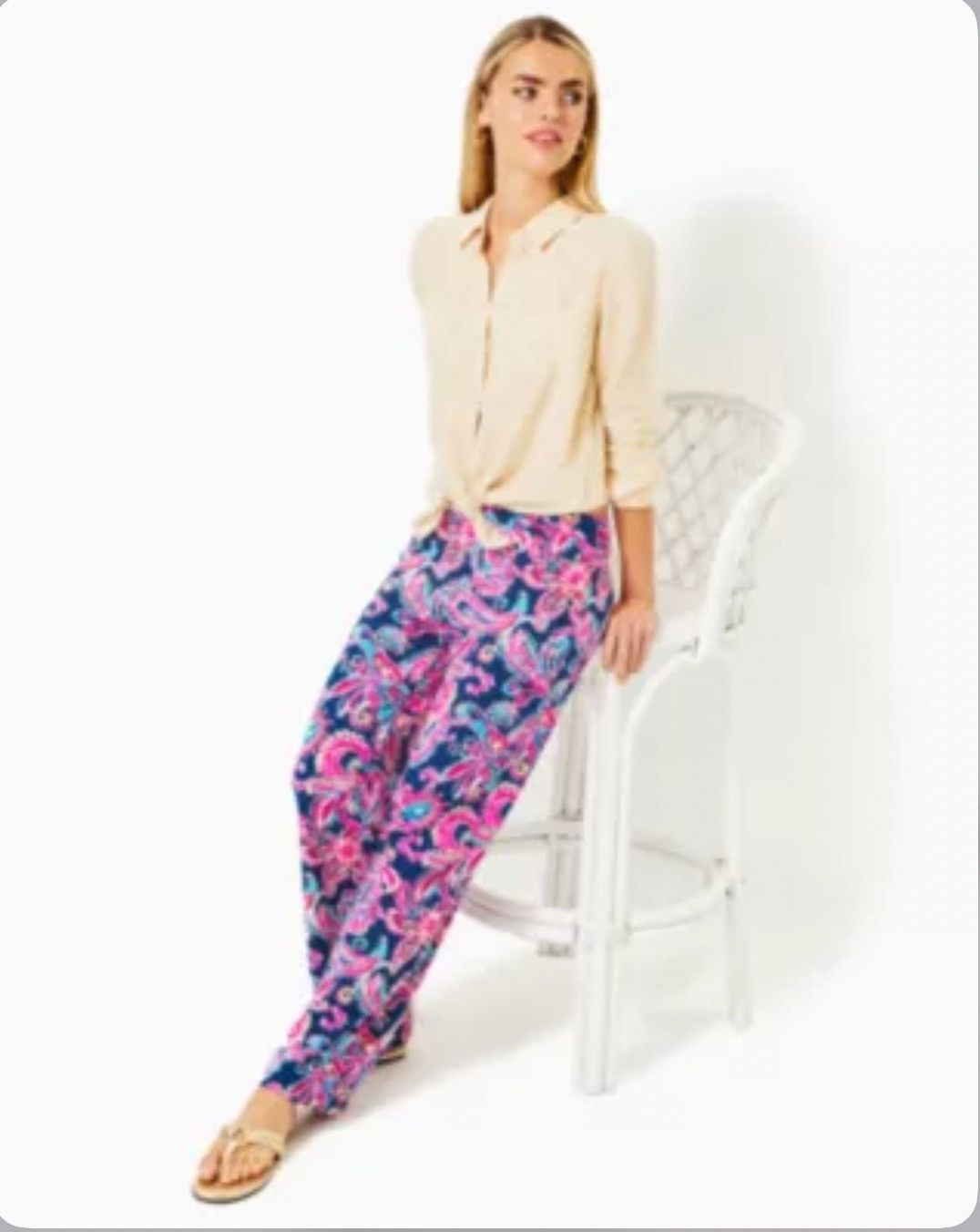 Lilly Pulitzer Lilly Pulitzer palazzo pants (size Large) Size 32" / US 10 / IT 46 - 1 Thumbnail