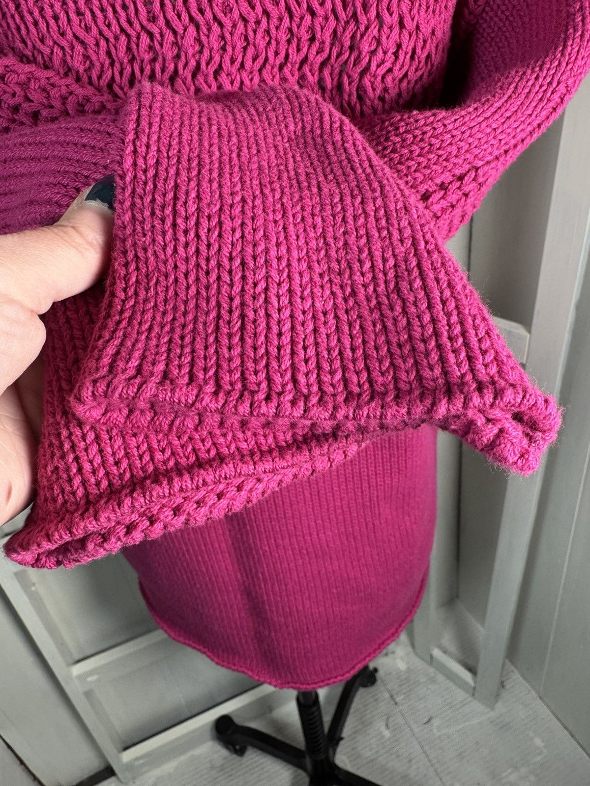 Other New Vtg 80s Casual Corner Fuchsia 100% Knit Cotton Mini Size M / US 6-8 / IT 42-44 - 7 Thumbnail