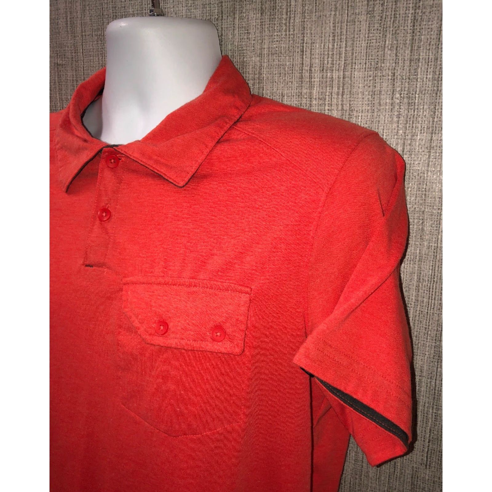 Oakley Oakley Mens Orange Tailored Fit Golf Polo Shirt L Shirt Rugby Polo Buckle Button-Up Size L Size US L / EU 52-54 / 3 - 2 Thumbnail