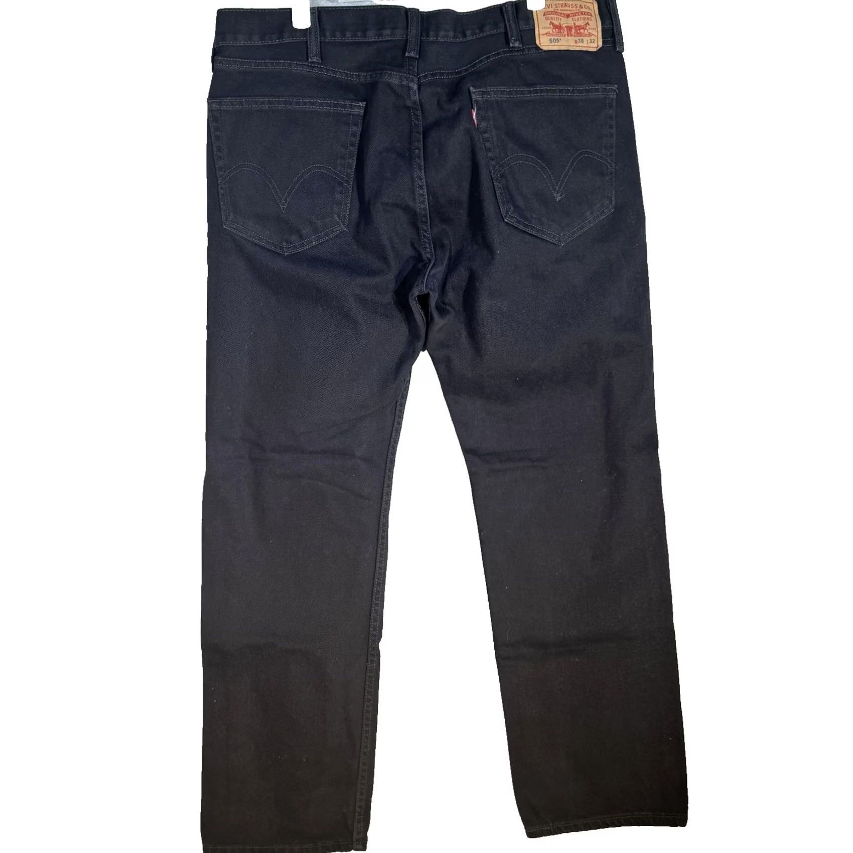 Levi's VINTAGE Levis 505 Jeans Mens 38x32 Black Denim Straight Leg 5 Pocket Jeans Size US 38 / EU 54 - 2 Thumbnail