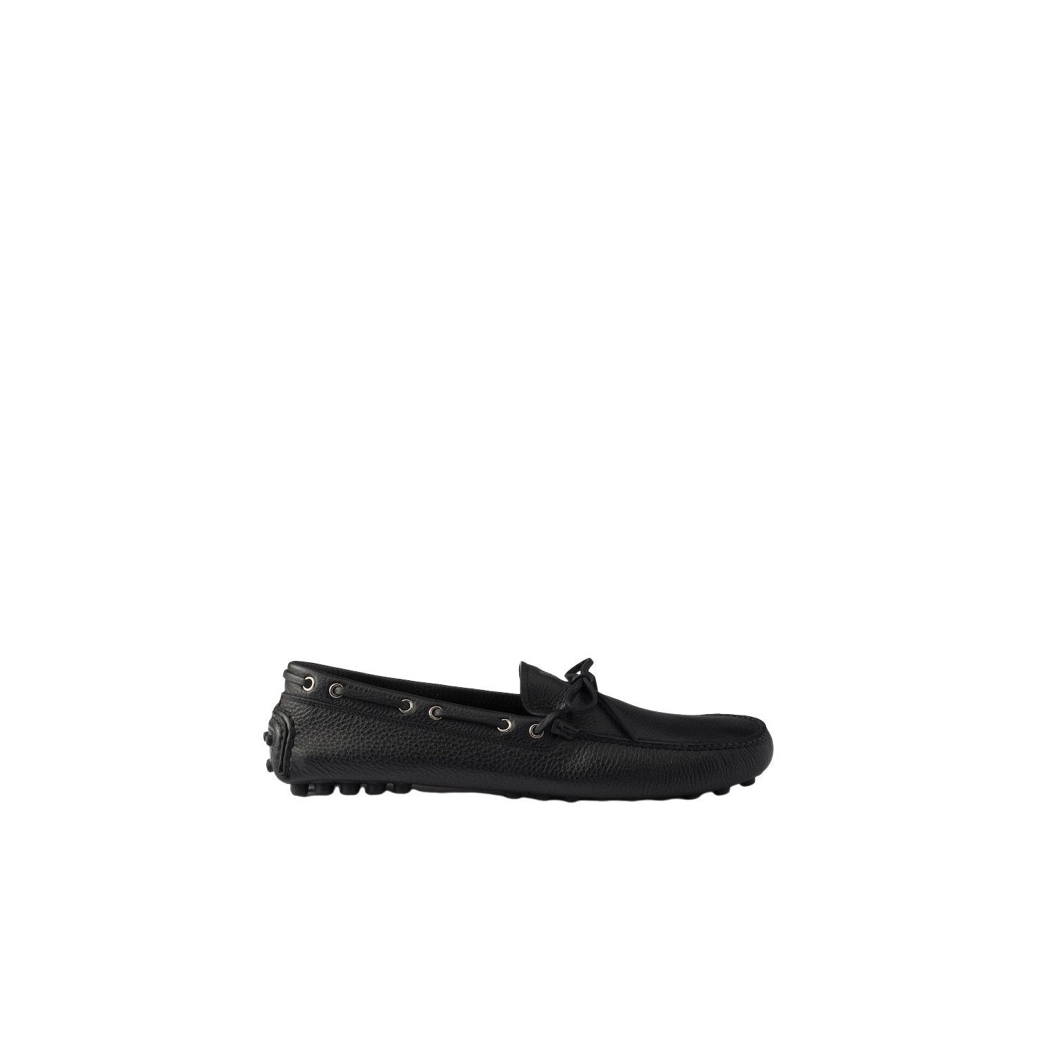 Prada PRADA $1150 Black Leather Driving Loafers New & Authentic (M Size US 7 / EU 40 - 2 Thumbnail