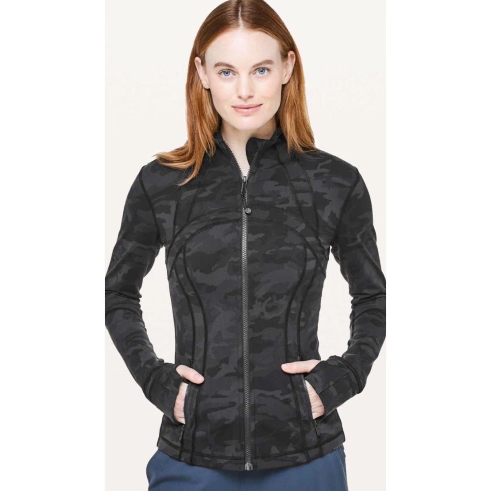 Lululemon Lululemon Define Jacket Incognito Camo Multi Grey Women's Size 8 Activewear Jacket Full Zip Thumbholes Zipped Pockets Size M / US 6-8 / IT 42-44 - 2 Thumbnail