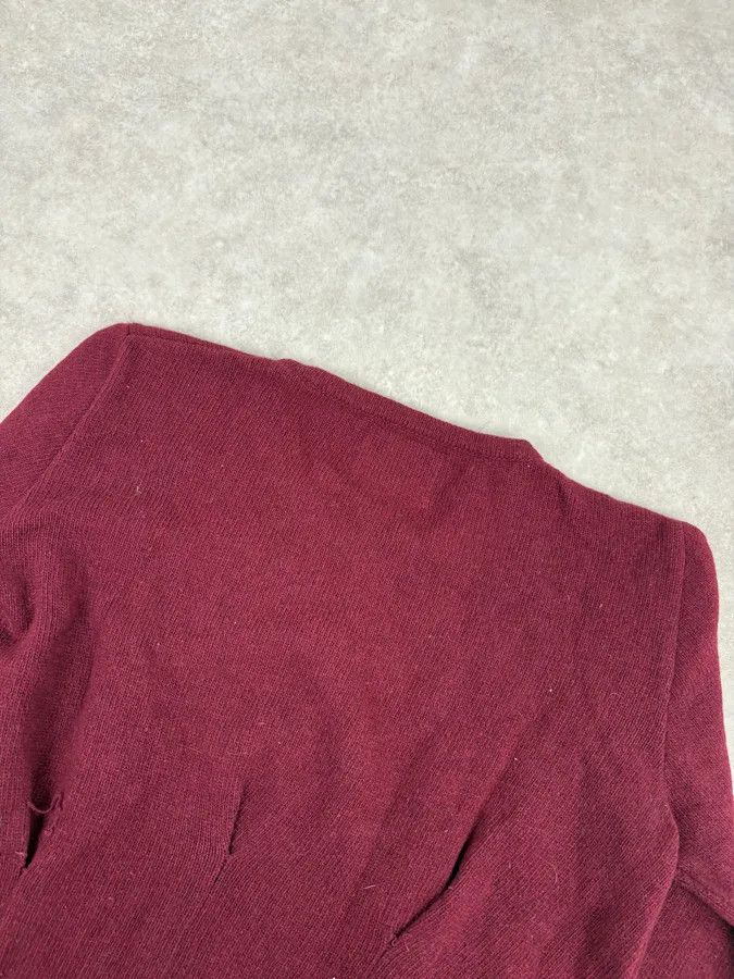 Vivienne Westwood Vivienne Westwood Bordeaux Wool Cropped Sweater Size S / US 4 / IT 40 - 7 Thumbnail