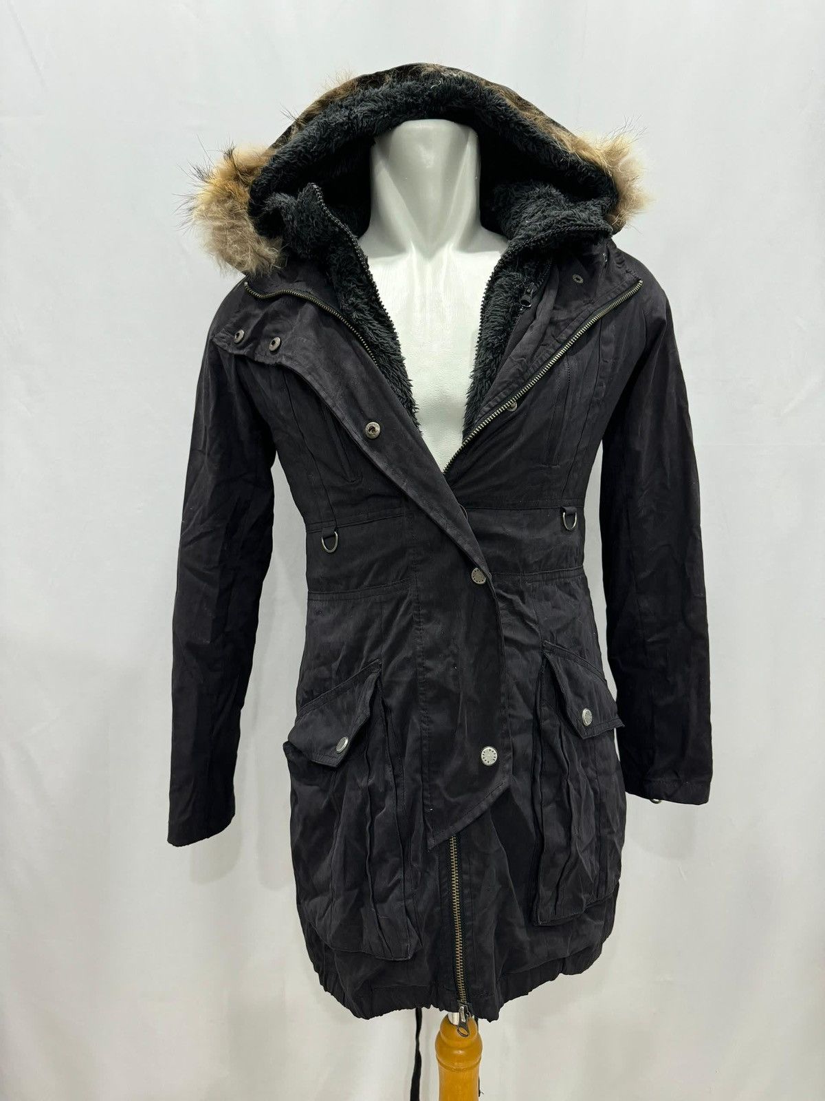 If Six Was Nine × Japanese Brand BARAK JAPAN Fur Hooded Parkas Jacket Size S / US 4 / IT 40 - 5 Thumbnail