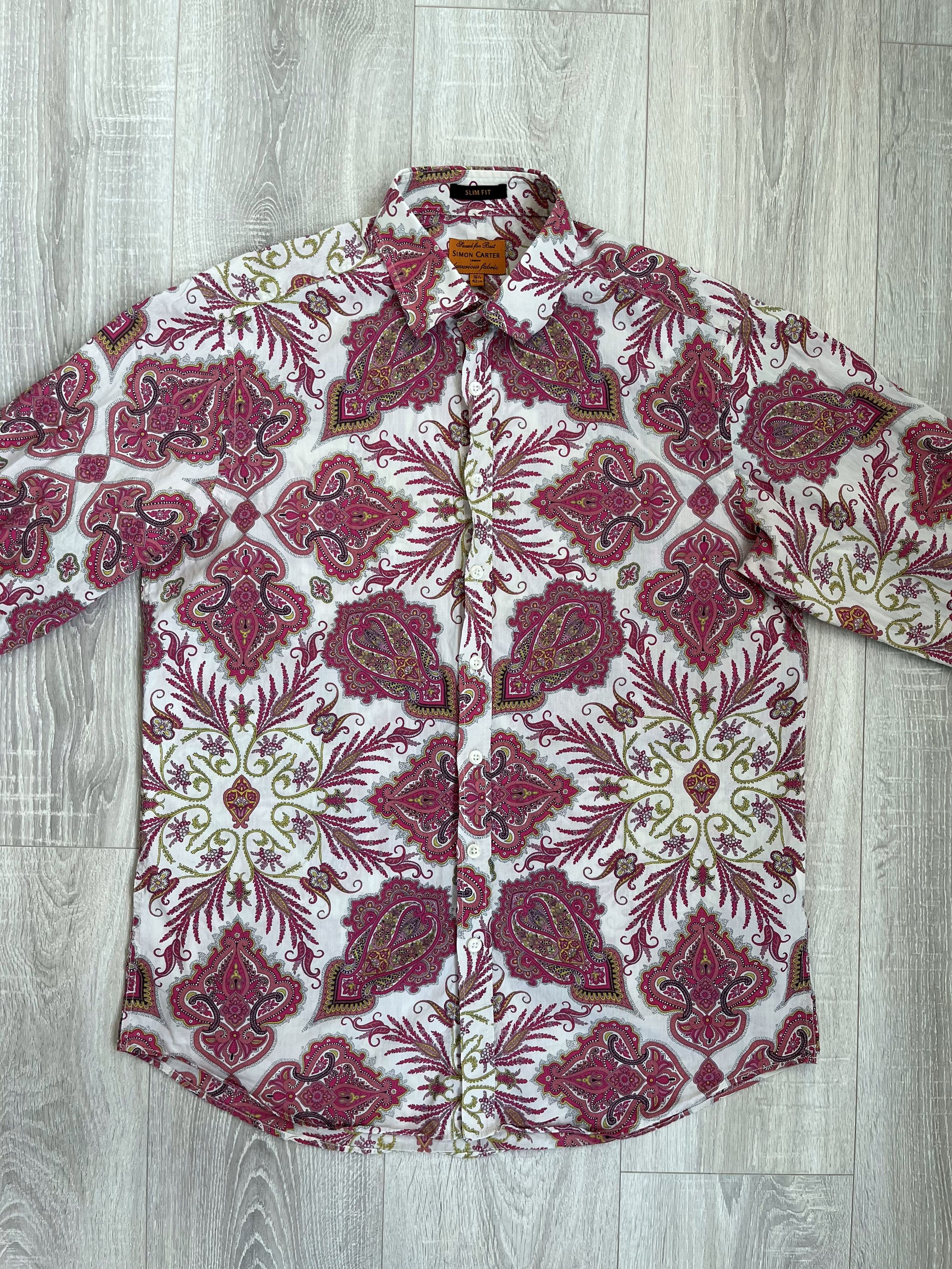 Simon Carter Simon Carter Overprinted Shirt Slim Fit Size US L / EU 52-54 / 3 - 3 Thumbnail