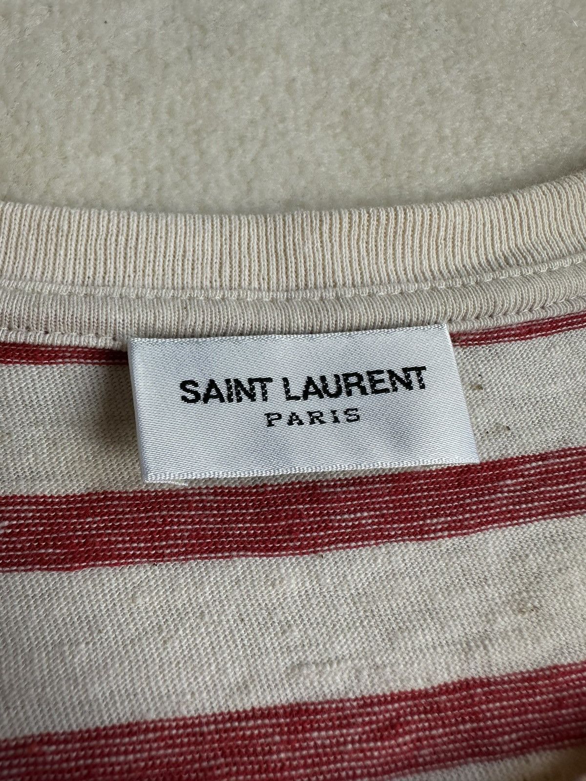 Saint Laurent Paris $620 Saint Laurent STRIPED CASSANDRE T-SHIRT IN JERSEY Size US L / EU 52-54 / 3 - 10 Thumbnail