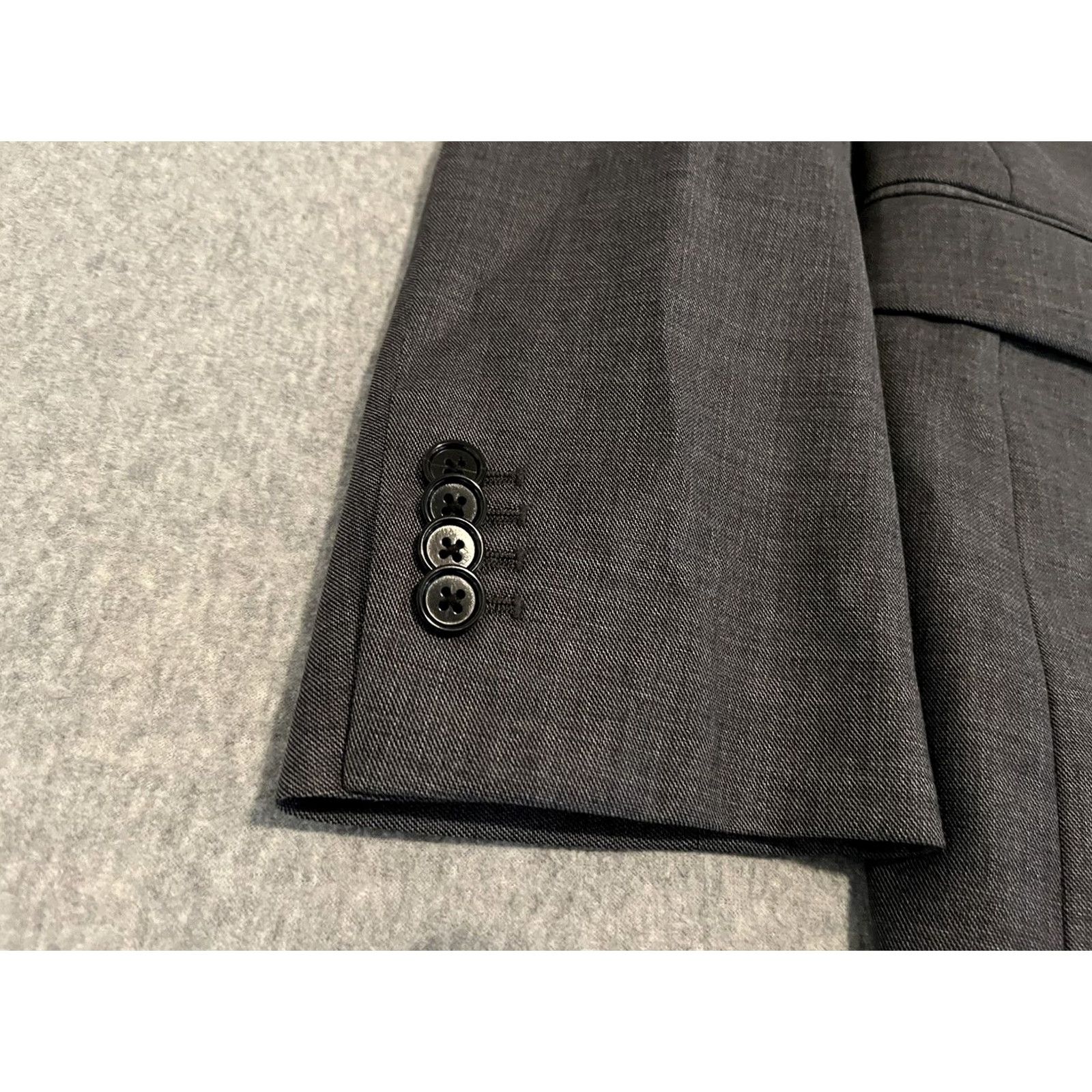 Banana Republic Banana Republic Blazer Jacket Mens 38R Slim Fit Gray Wool Blazer Jacket Size 38R - 7 Thumbnail