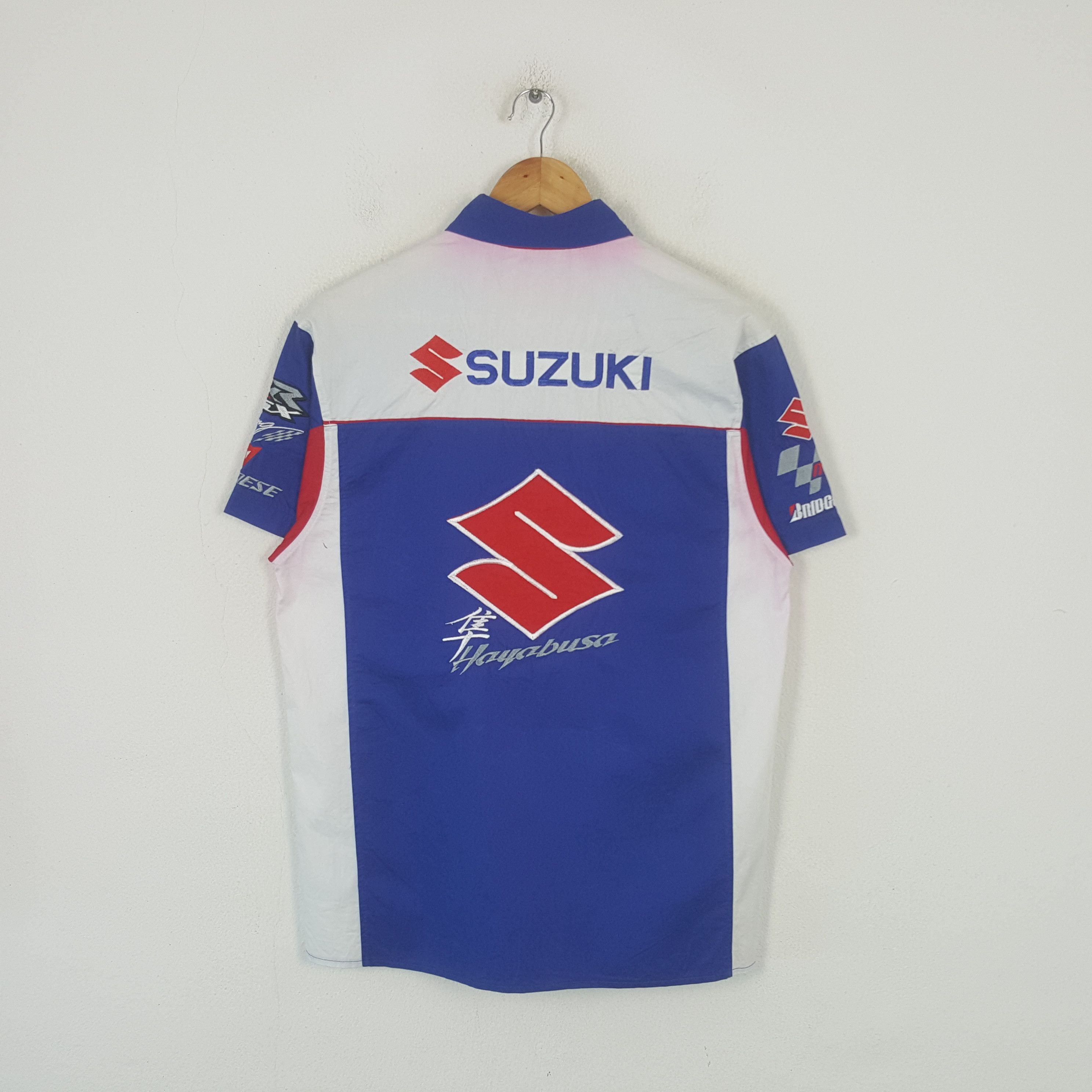 Japanese Brand Vintage Suzuki Hayabusa Racing Work Shirt Button Up C294N67 Size US M / EU 48-50 / 2 - 1 Thumbnail