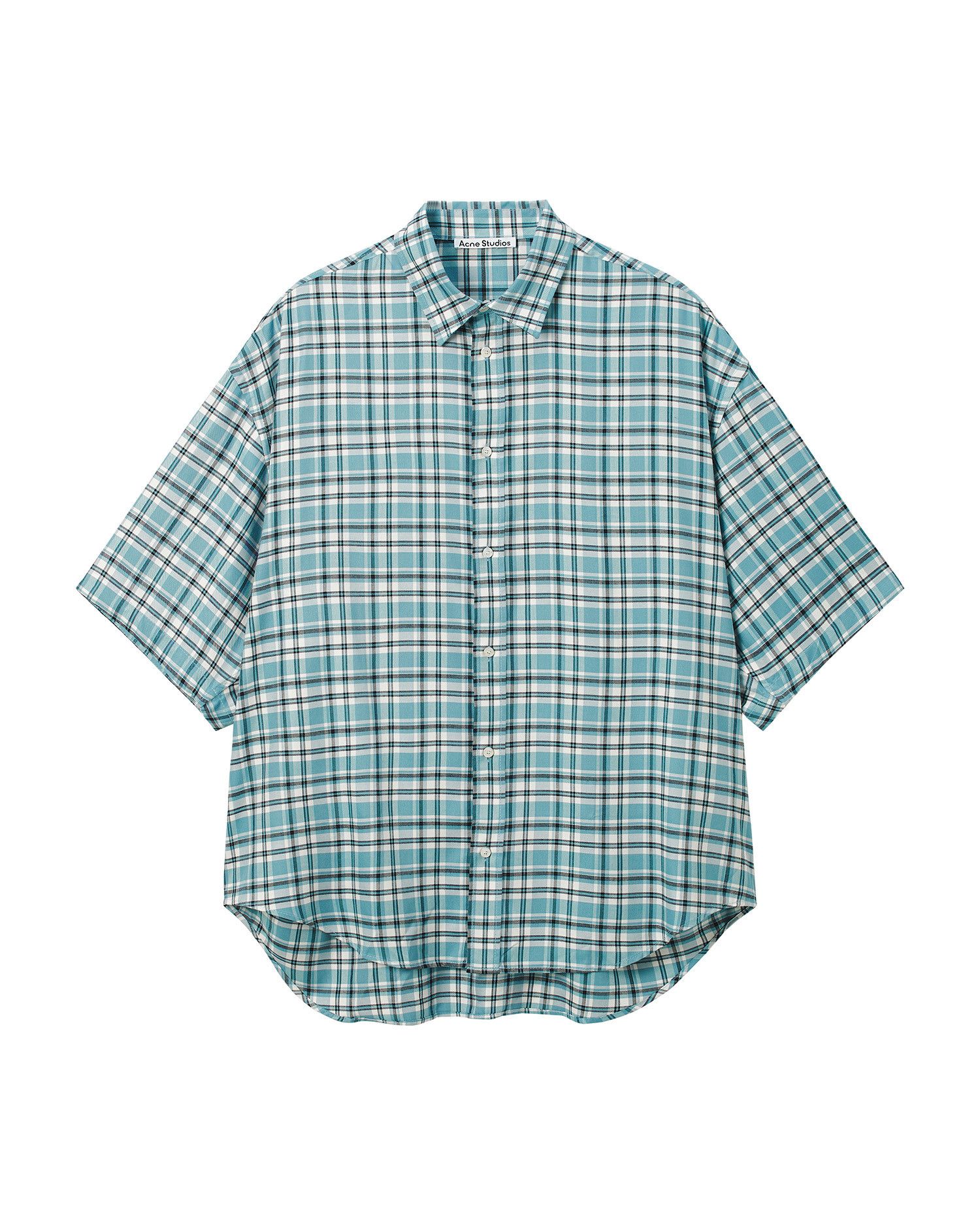 Acne Studios Acne Studios Plaid Short Sleeve Shirt Size US S / EU 44-46 / 1 - 1 Thumbnail