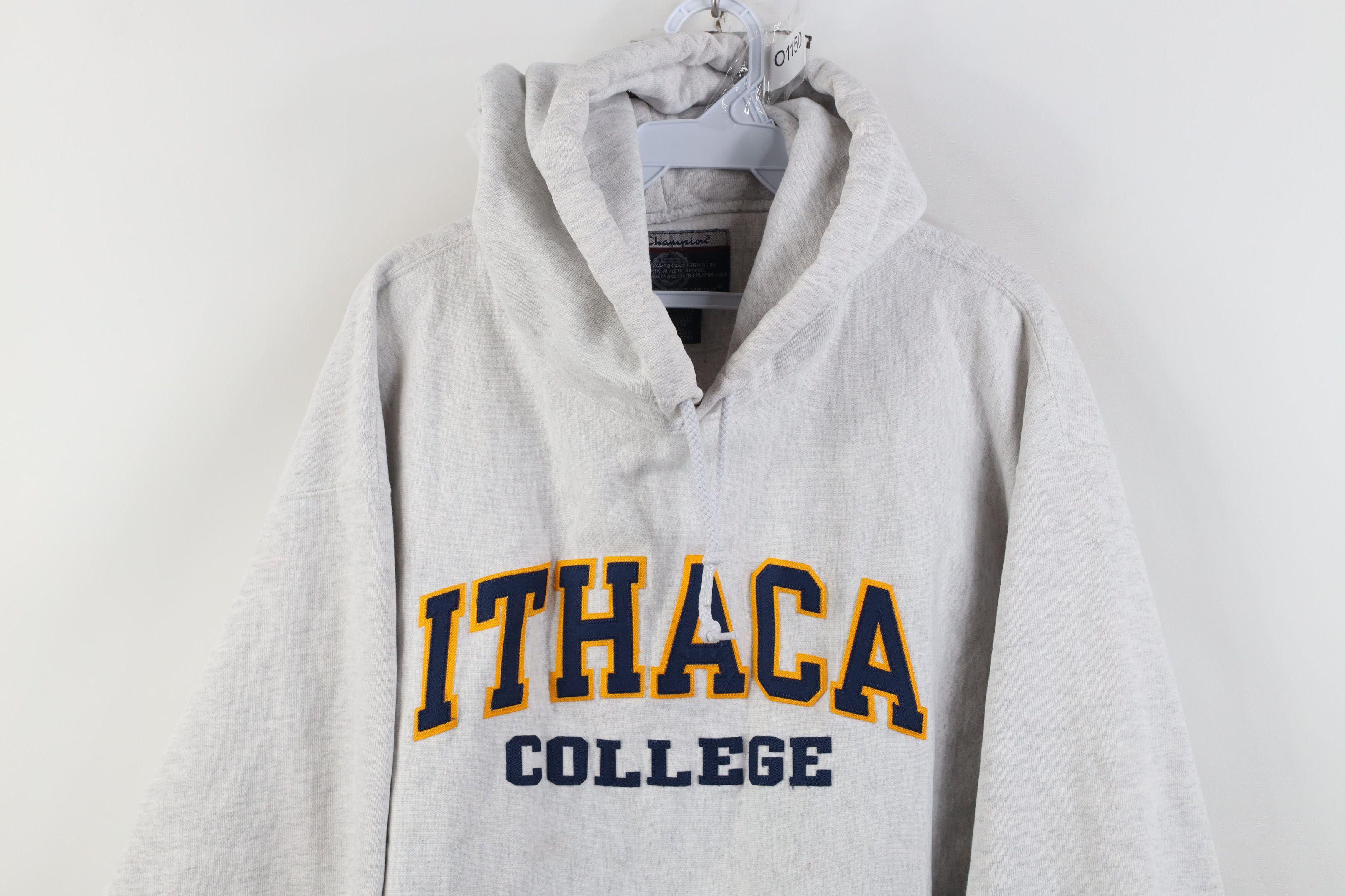 Champion Vintage 90s Champion Reverse Weave Hoodie Sweatshirt Gray Size US XL / EU 56 / 4 - 2 Thumbnail