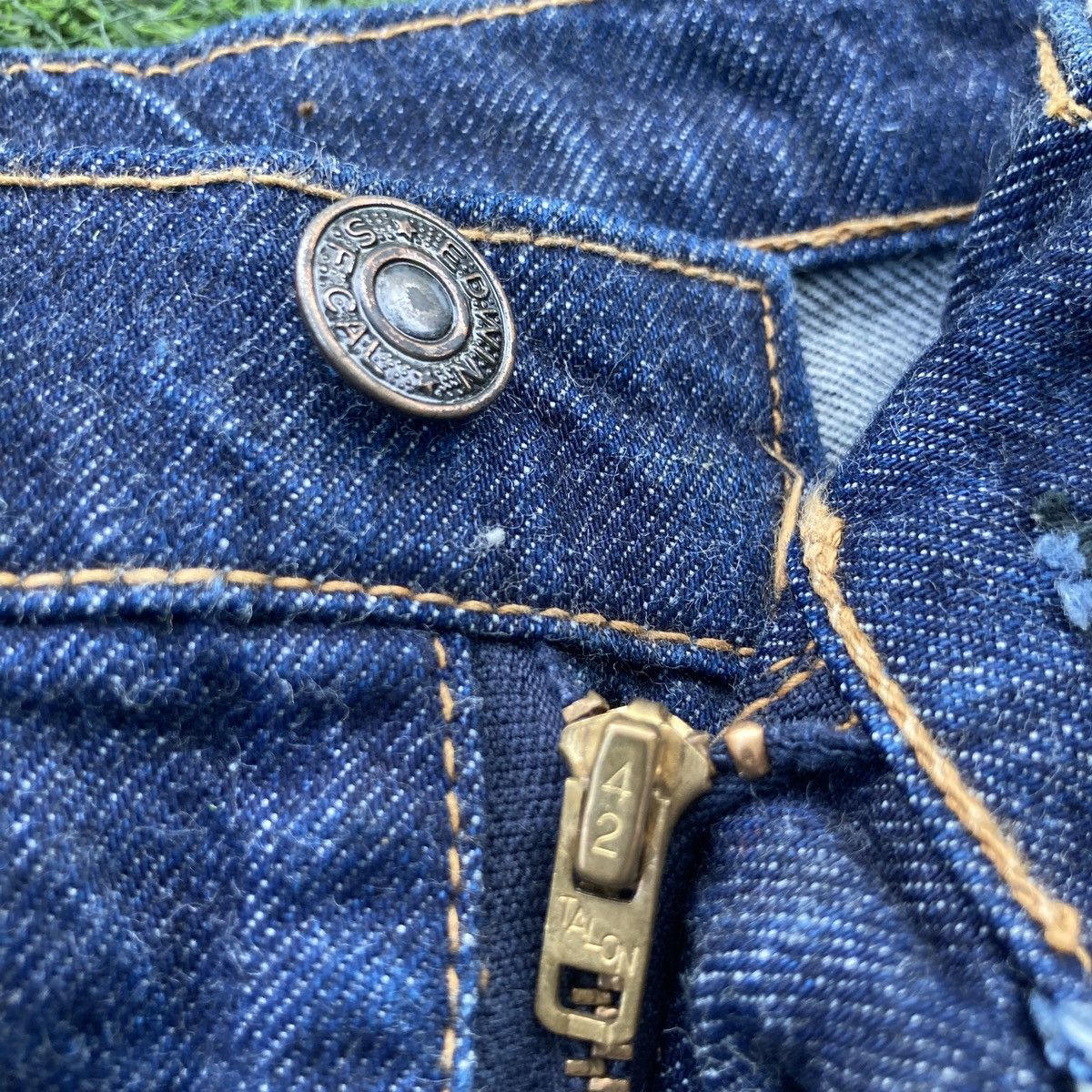 Edwin × Vintage VINTAGE EDWIN BUSHPANT ZIP TALON DISTRESSED JEANS Size US 31 - 9 Thumbnail