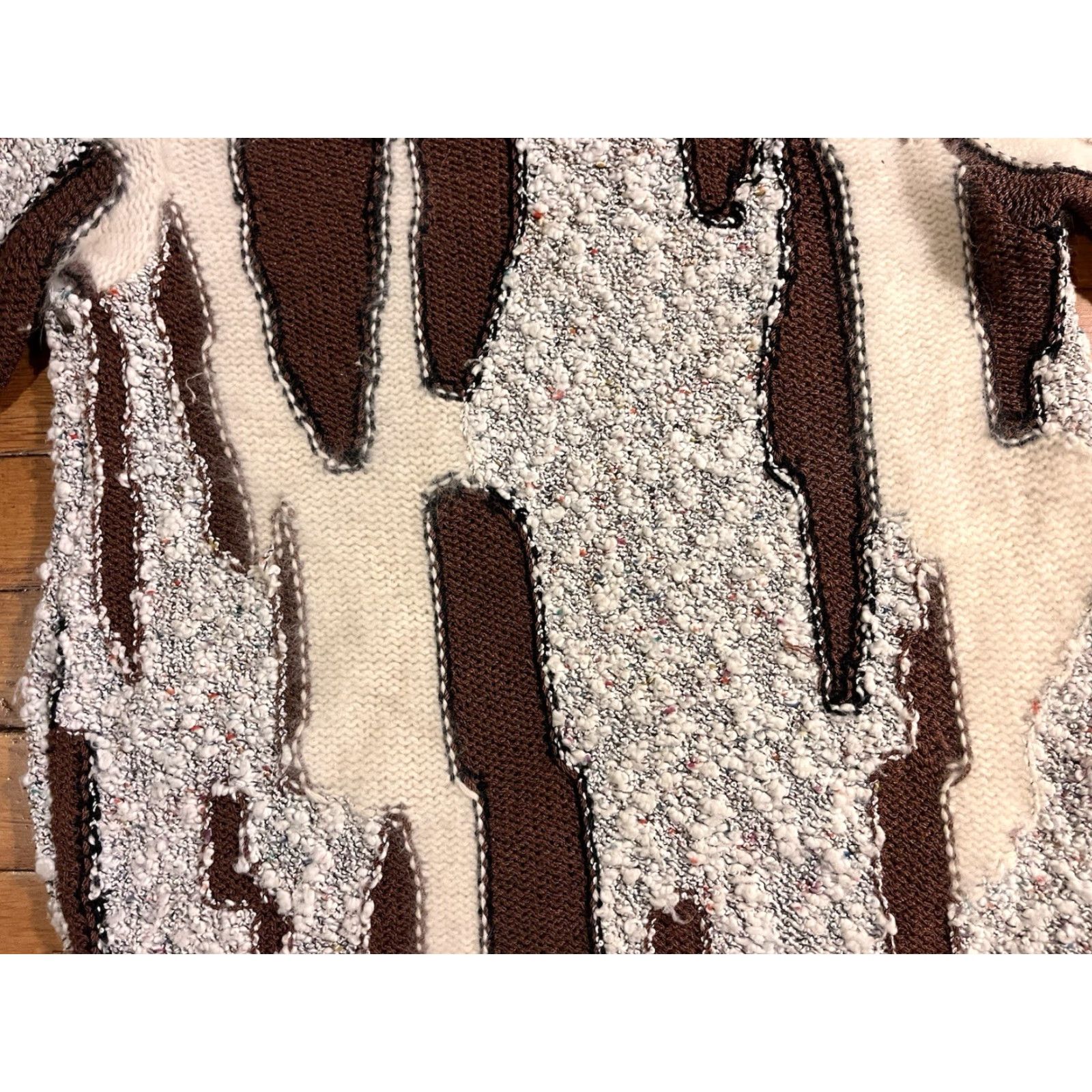 Vintage VINTAGE Malain Angora Lambswool Blend Sweater Women’s Medium Grey Brown 90s Size M / US 6-8 / IT 42-44 - 3 Thumbnail