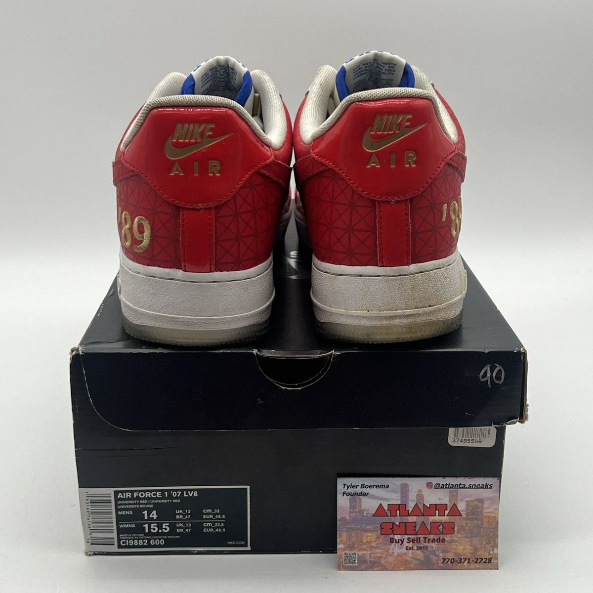 Nike Air Force 1 low 1989 nba finals Size US 14 / EU 47 - 3 Thumbnail