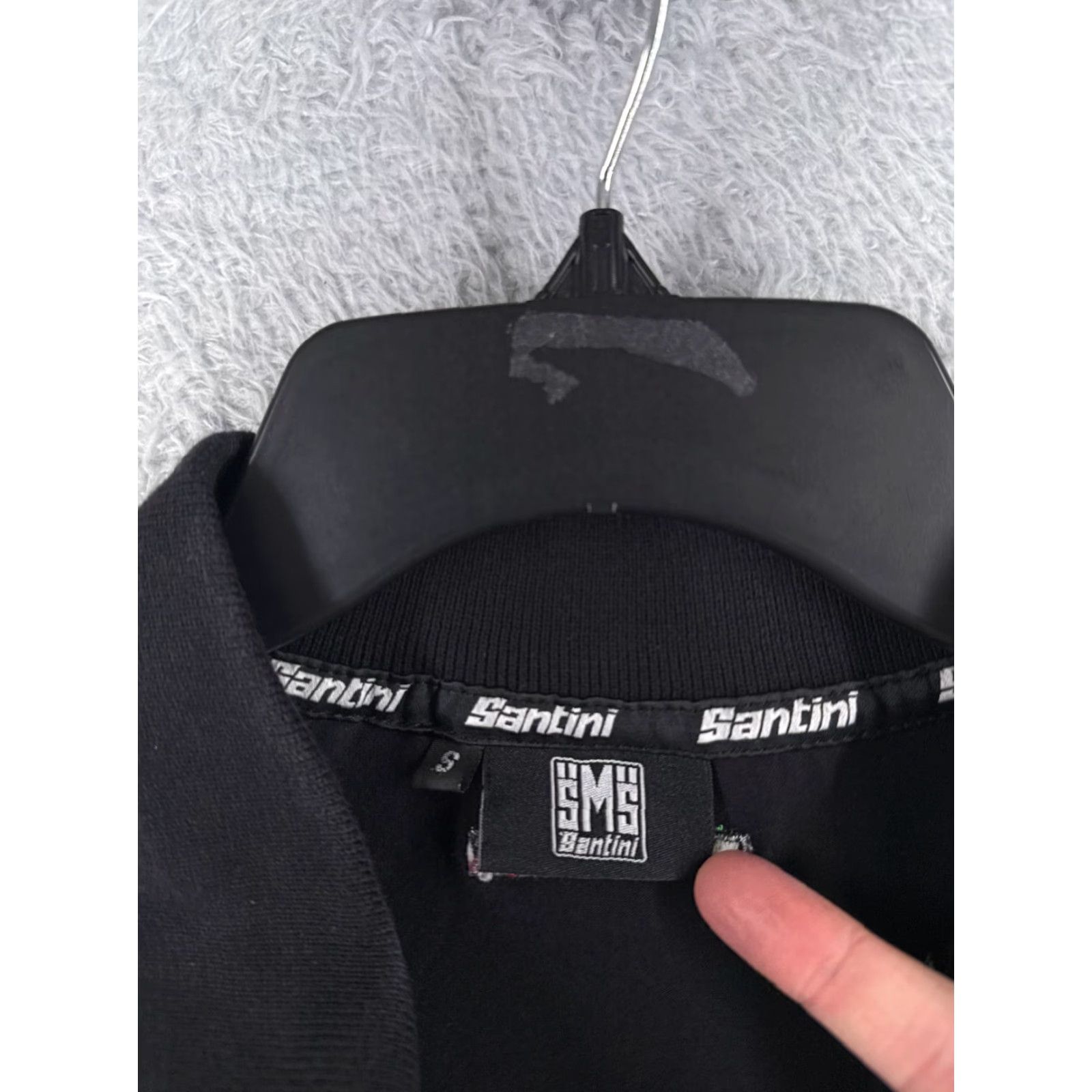 Vintage Santini Polo Shirt Men Small Black White Cycling Gear Cotton Blend Shirt Mens Polo Size US S / EU 44-46 / 1 - 7 Thumbnail