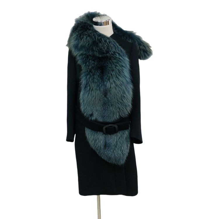 Prada Prada Fox Fur Collar Wool Coat Size 40 Size S / US 4 / IT 40 - 1 Thumbnail