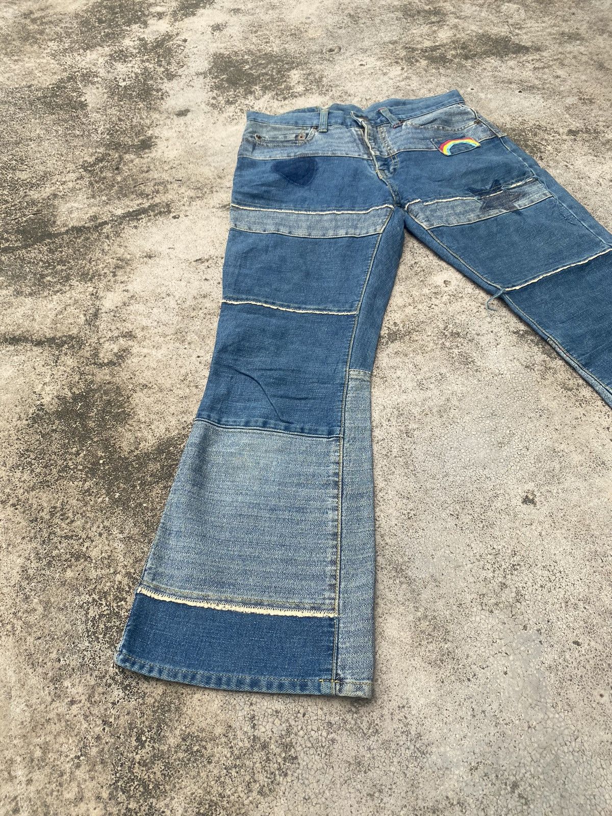 Hysteric Glamour × Japanese Brand Flare Jeans Hysteric Glamour Hagi Patches Bootcut Size US 28 / EU 44 - 1 Thumbnail