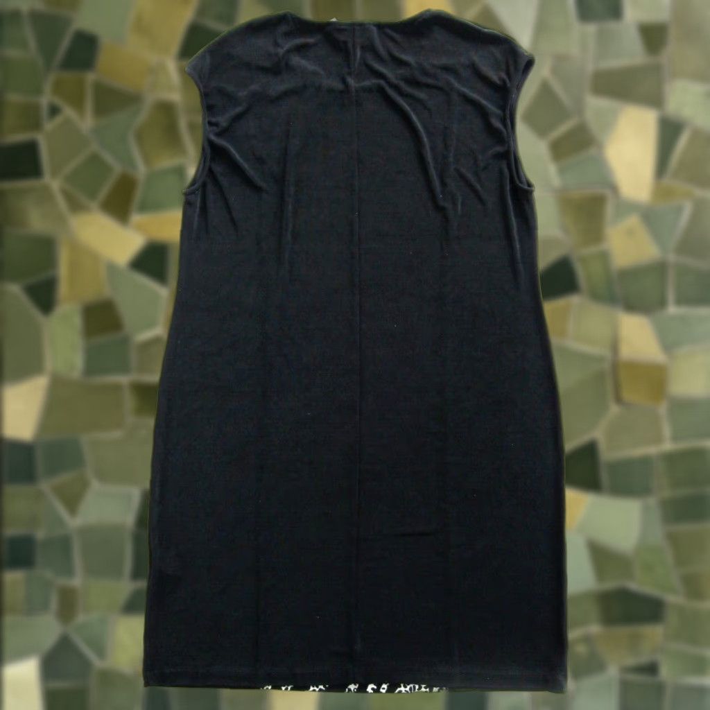Vintage Chico's Travelers Black Cheetah Print Stretch Cap Tunic Sleeve Shift Dress XL Women Size XL / US 12-14 / IT 48-50 - 1 Thumbnail