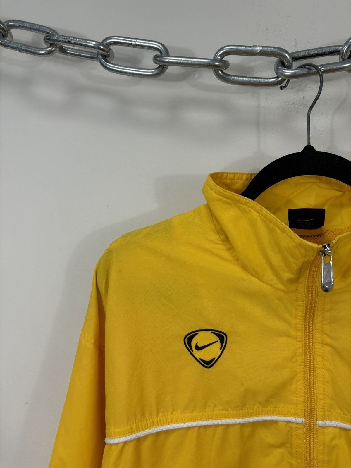 Nike Vintage Nike Y2K Retro Hype Yellow Swoosh Nylon Track Jacket Size US M / EU 48-50 / 2 - 9 Thumbnail