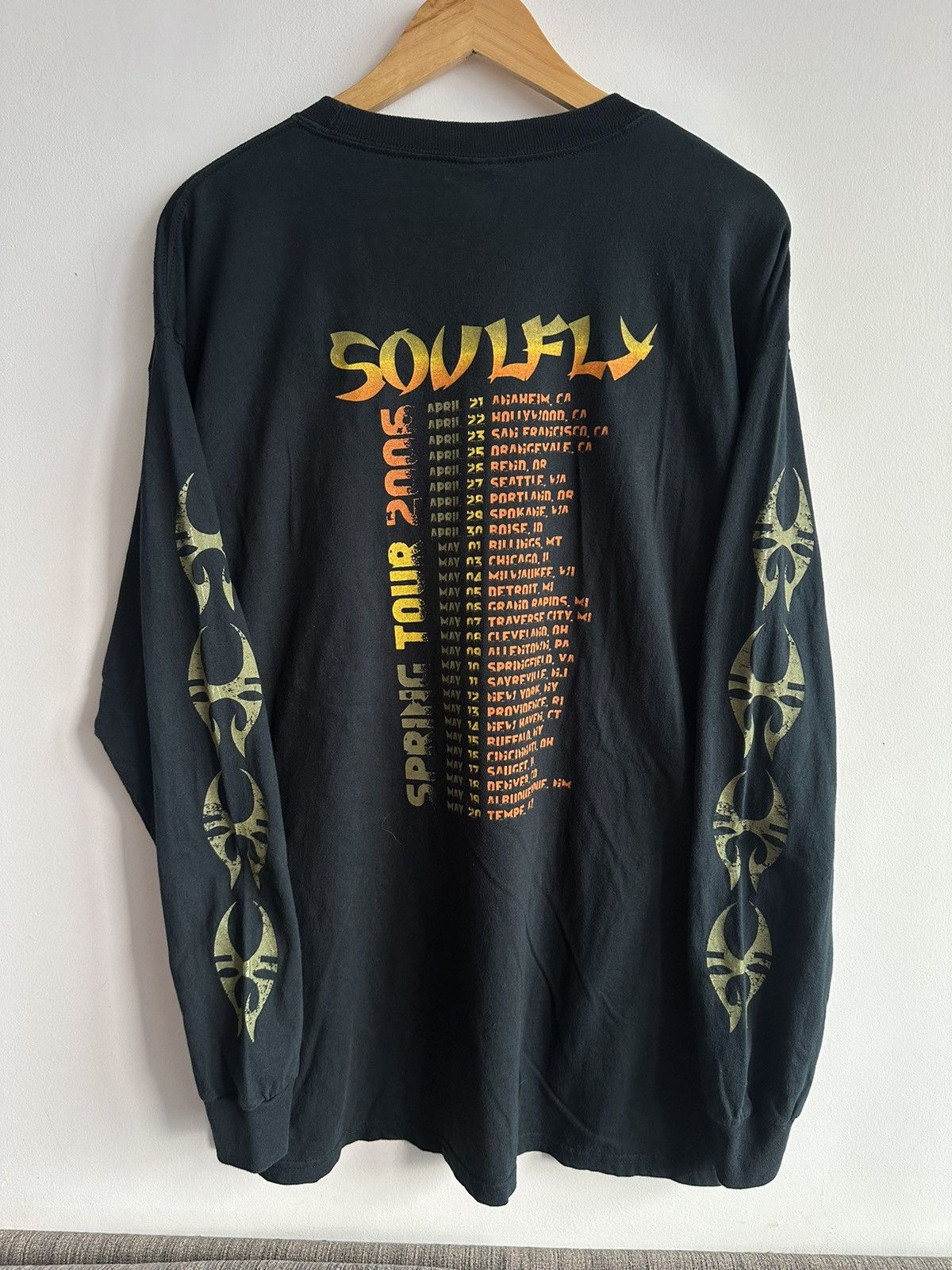 Band Tees × Vintage Vintage 2006 Soulfly Summer Tour Long Sleeve Hit USA RARE Size US L / EU 52-54 / 3 - 2 Thumbnail