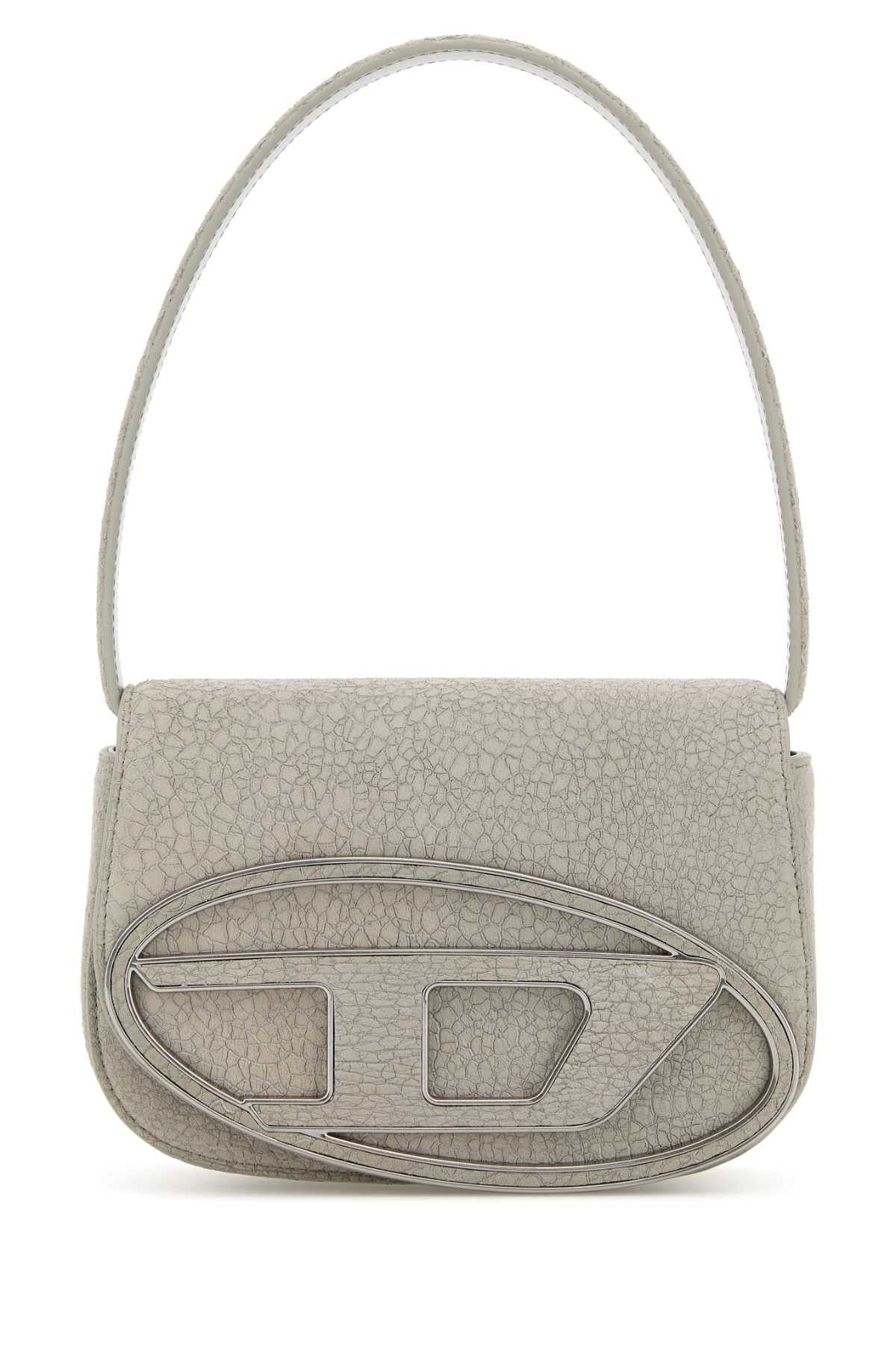 Diesel Light Grey Leather 1Dr Shoulder Bag Size ONE SIZE - 1 Thumbnail