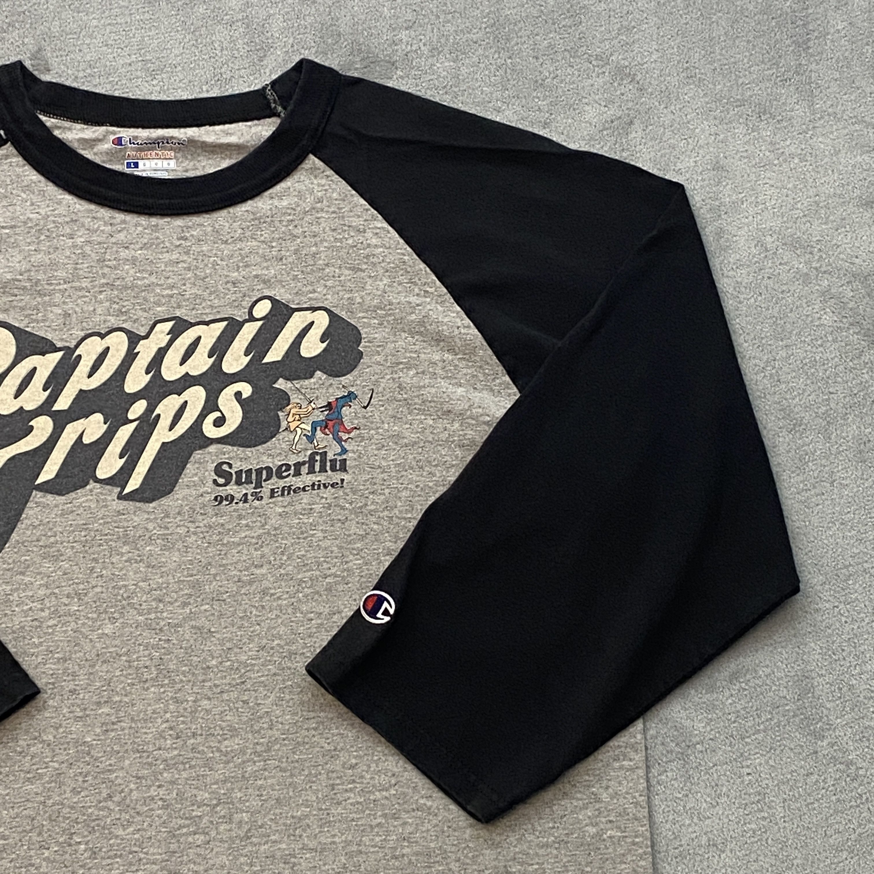 Champion × Vintage 90s CAPTAIN TRIPS Raglan T Shirt STEPHEN KINGS THE STAND Size US L / EU 52-54 / 3 - 7 Thumbnail