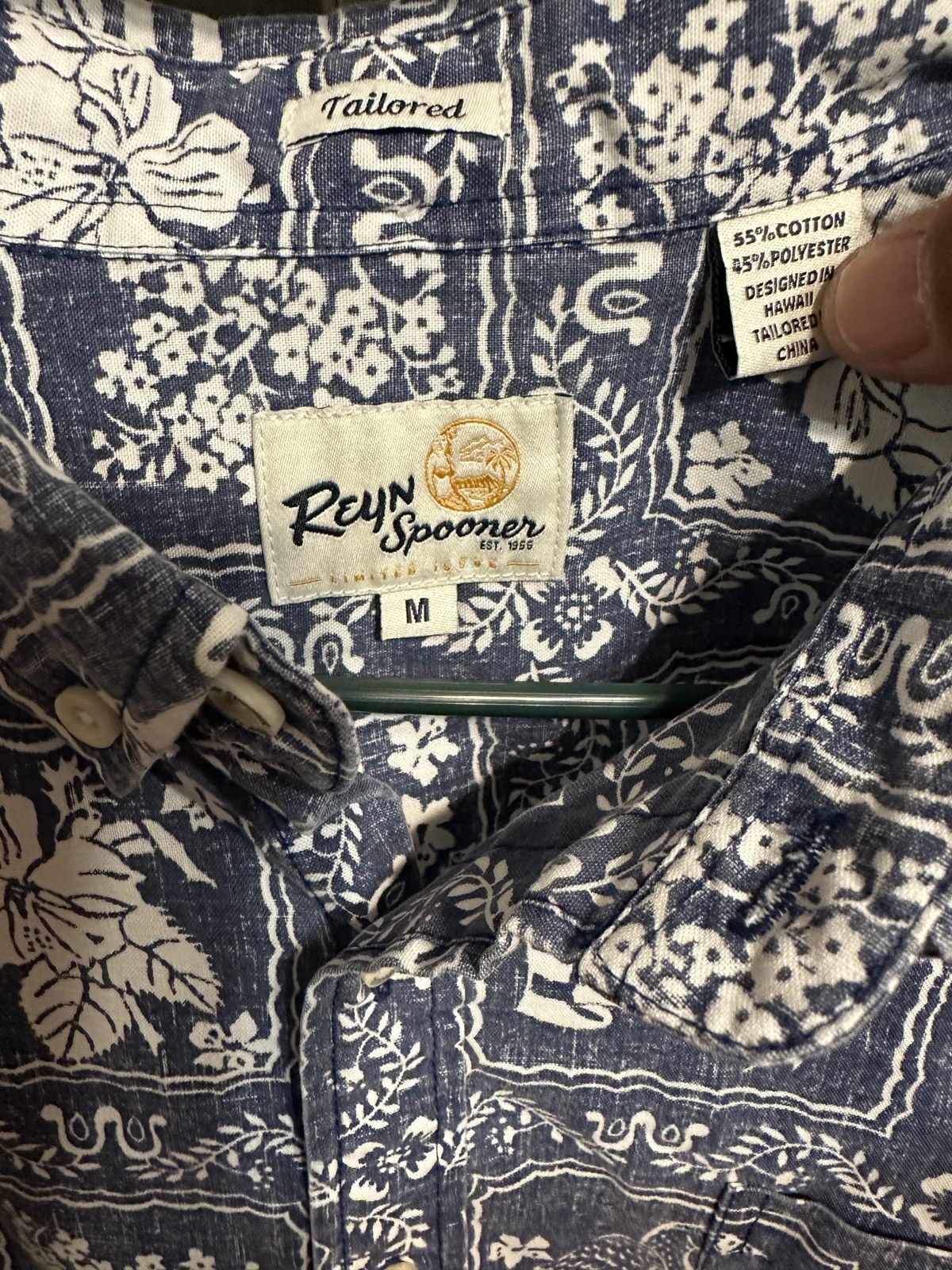 Reyn Spooner PreOwned Reyn Spooner Hawaiian Print Blue Men's M Size US M / EU 48-50 / 2 - 4 Thumbnail