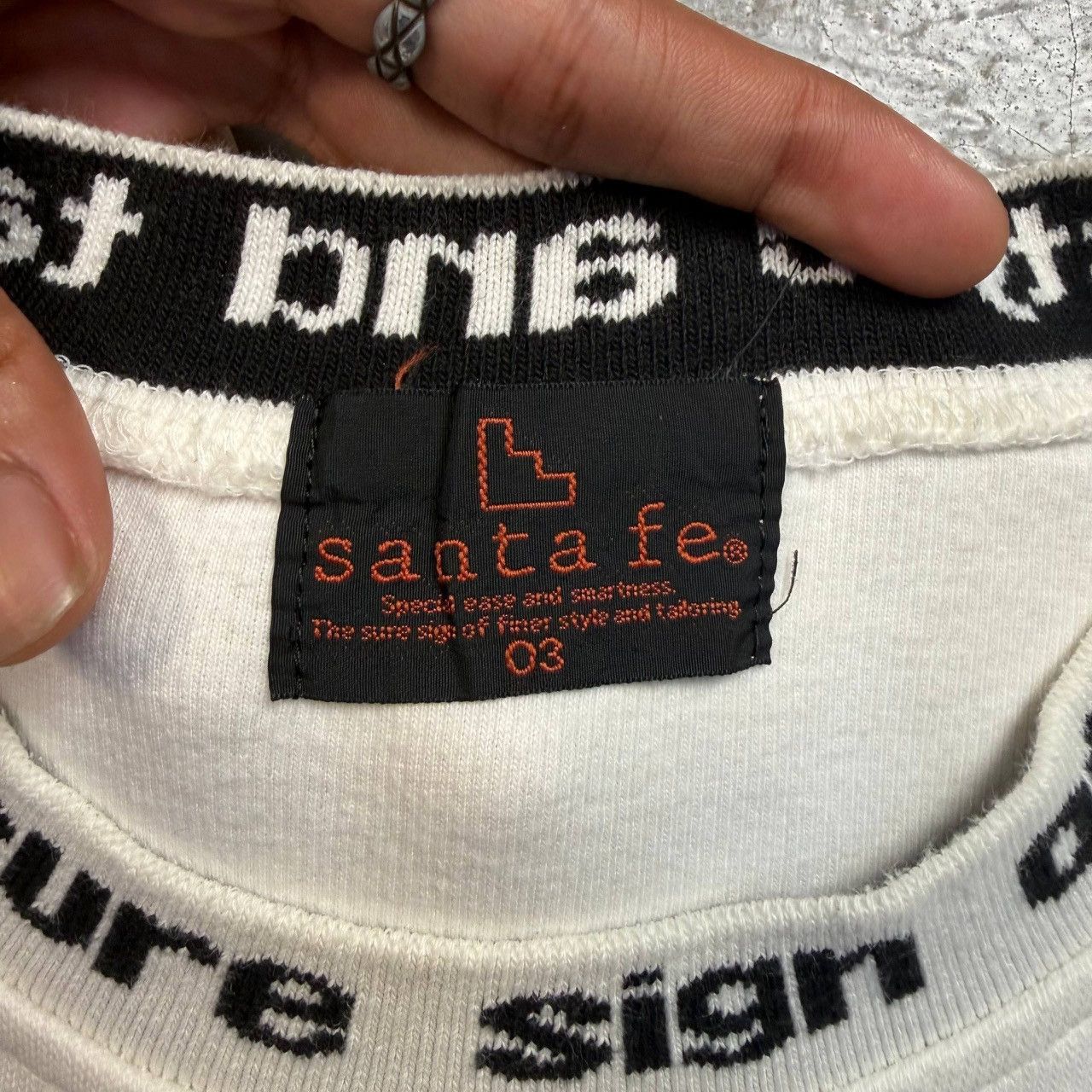 Japanese Brand Vintage SANTA FE Graphic Knit Crewneck “Special Ease” Size US M / EU 48-50 / 2 - 4 Thumbnail