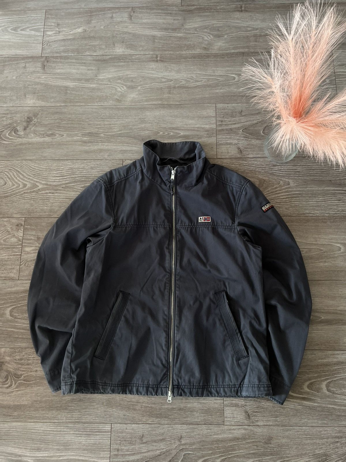 Napapijri × Vintage ‼️Vintage Napapijri Heavy Hard Cotton Streetwear Jacket‼️ Size US XL / EU 56 / 4 - 1 Thumbnail