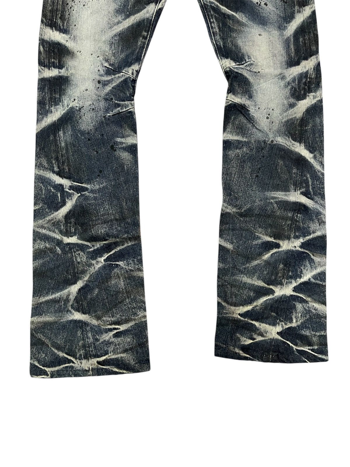If Six Was Nine HOT ITEM🔥RARE JOHNY WOLF WHISKER ACID WASH FLARE DENIM JEANS Size US 31 - 3 Thumbnail